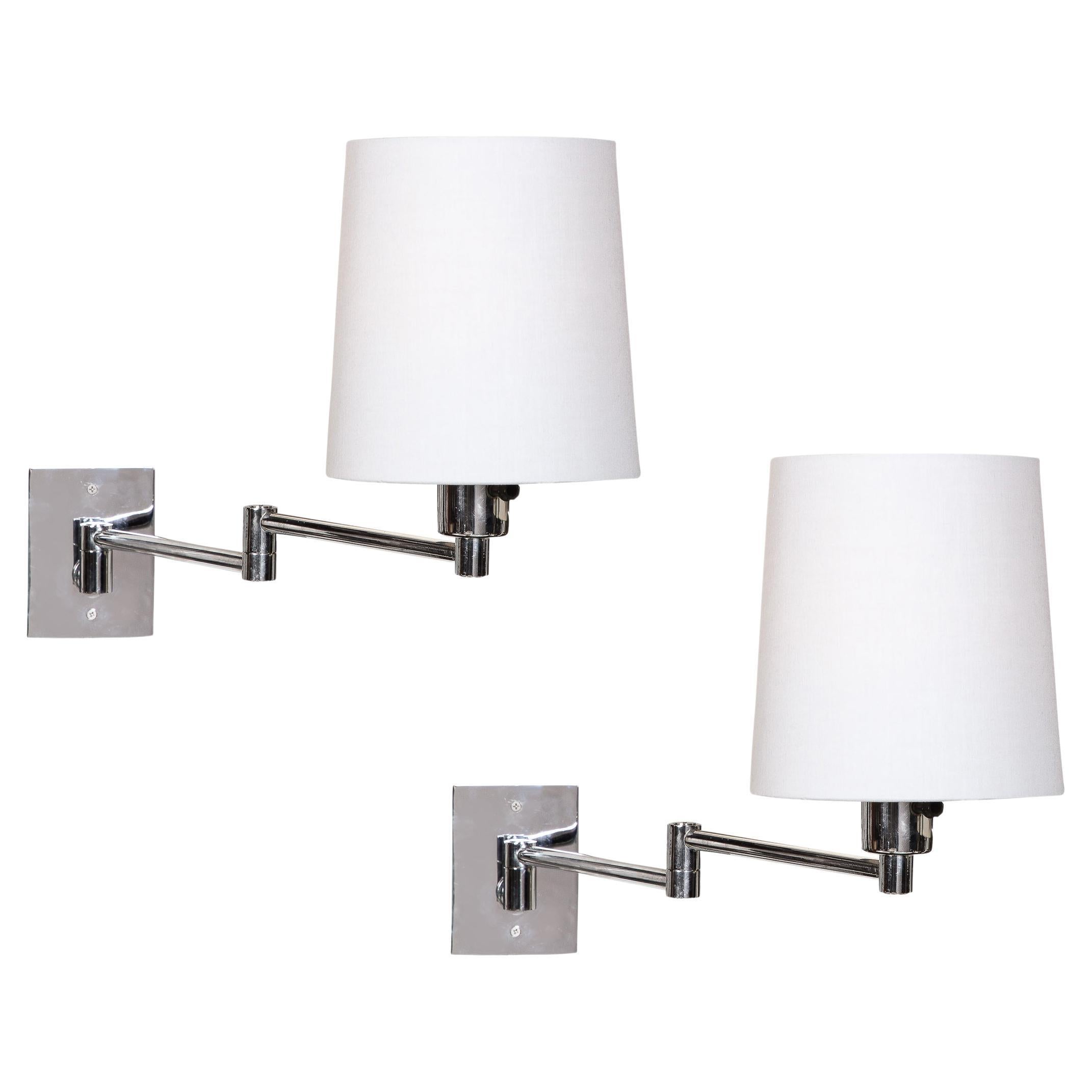 Pair of Mid-Century Articulating Wall Sconces by George Hansen for Metarlarte 