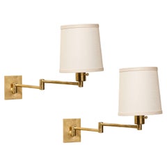 Pair of Mid-Century Articulating Wall Sconces by George Hansen for Metarlarte