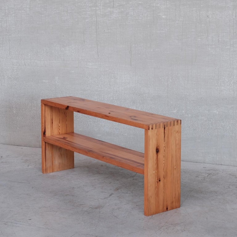 Pair of MidCentury Ate Van Apeldoorn Pine Sofa Console Tables For Sale at 1stDibs