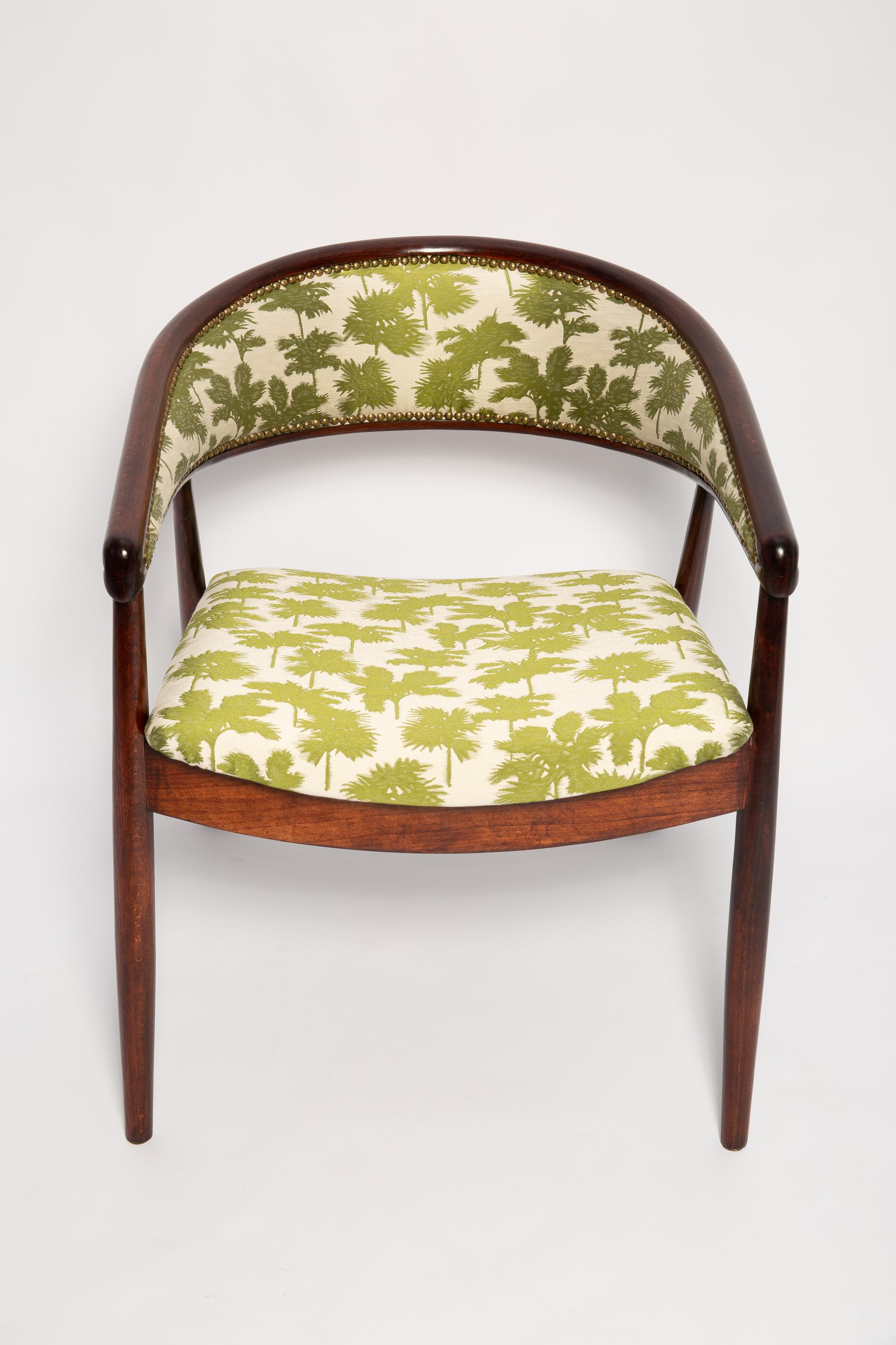 Polish Pair of Mid Century B-3300 Armchairs, Be Bop A Lula Jacquard, 1960s, Europe For Sale