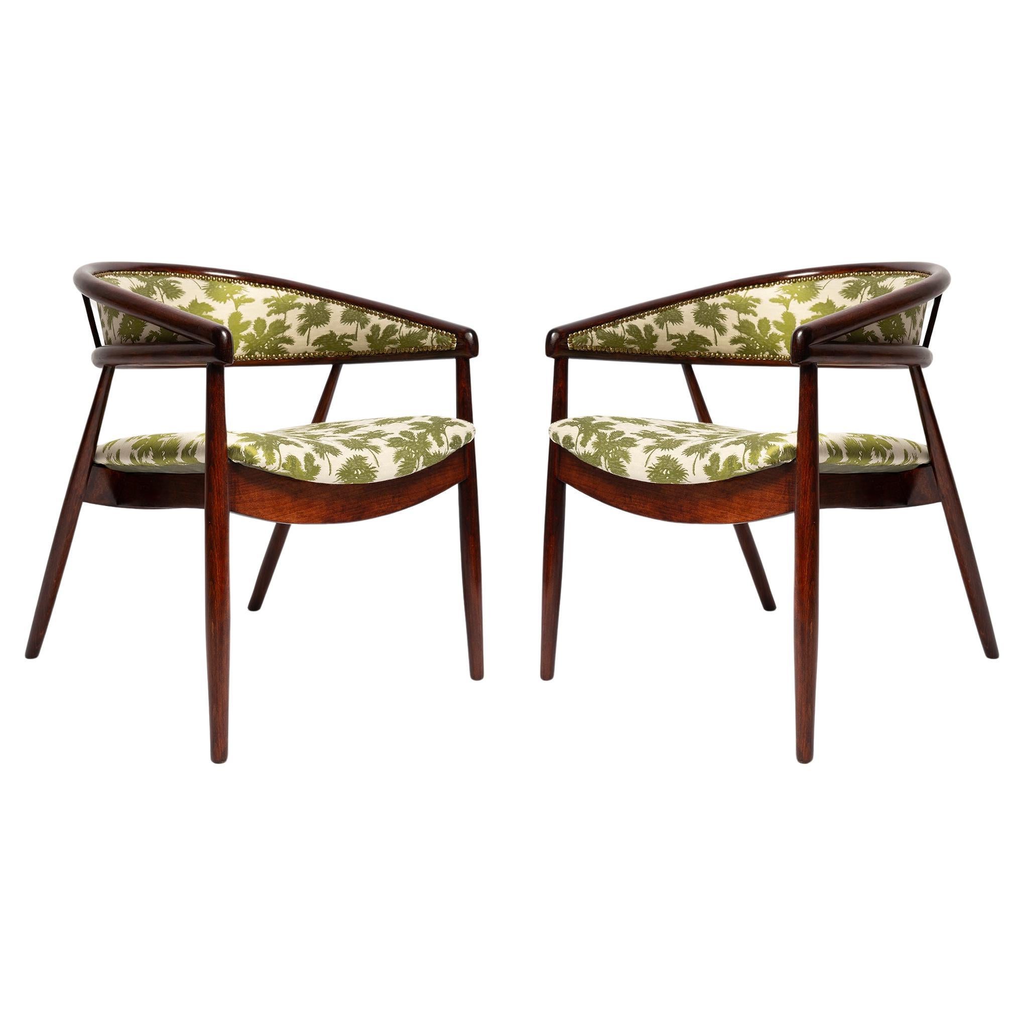 Pair of Mid Century B-3300 Armchairs, Be Bop A Lula Jacquard, 1960s, Europe For Sale