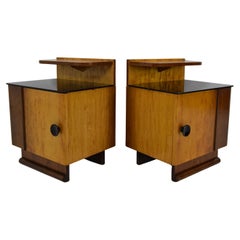 Vintage Pair of Mid-Century Bedside Tables, 1950s