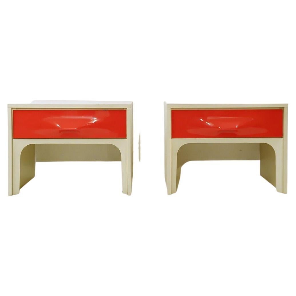 Pair of Mid-Century Bedsides by Raymond Loewy, France, 1970s