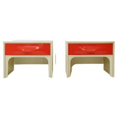 Pair of Mid-Century Bedsides by Raymond Loewy, France, 1970s