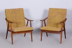 Paire de fauteuils en hêtre du milieu du siècle, Úluv, Revive Polish, Czechia, 1960s