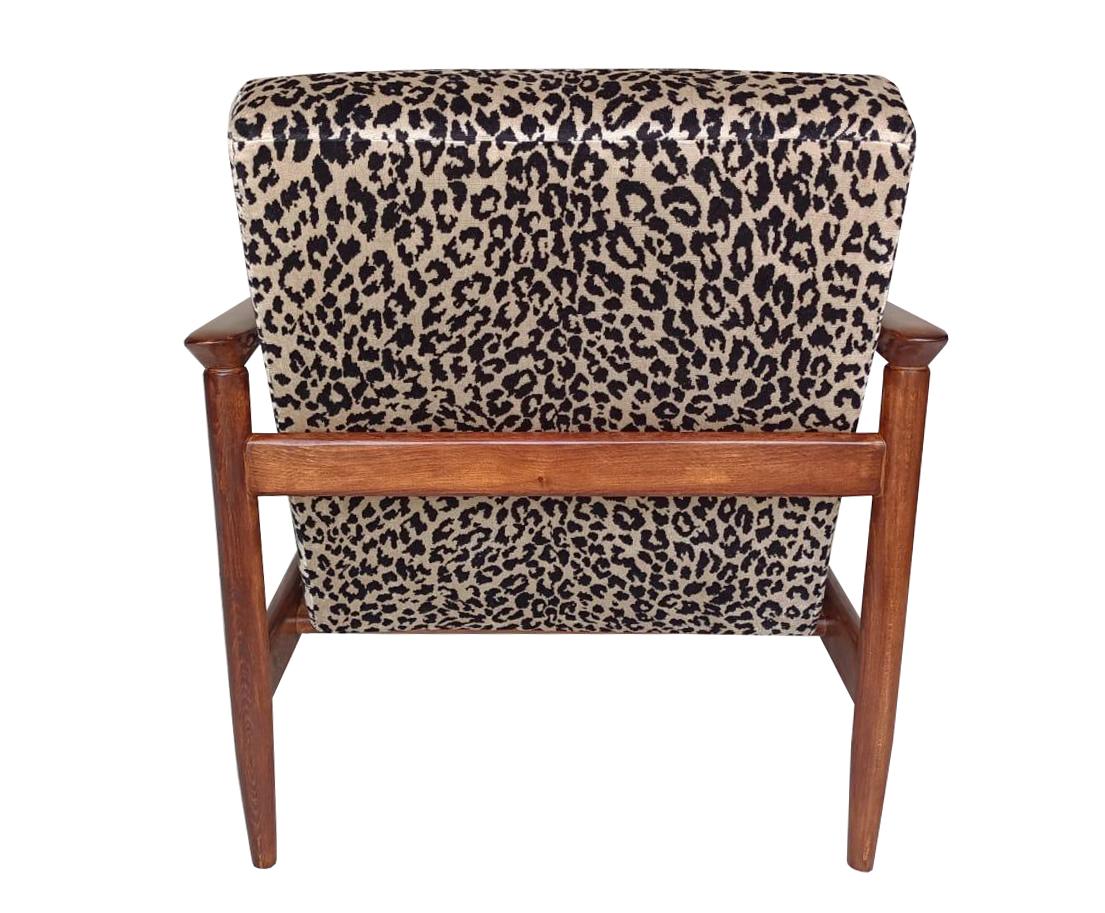 XX secolo Coppia di poltrone leopardate beige di metà secolo, GFM 142, Edmund Homa, anni '60 in vendita