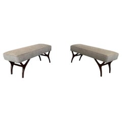 Retro Pair of Midcentury Benches in the Style of Robsjohn-Gibbings