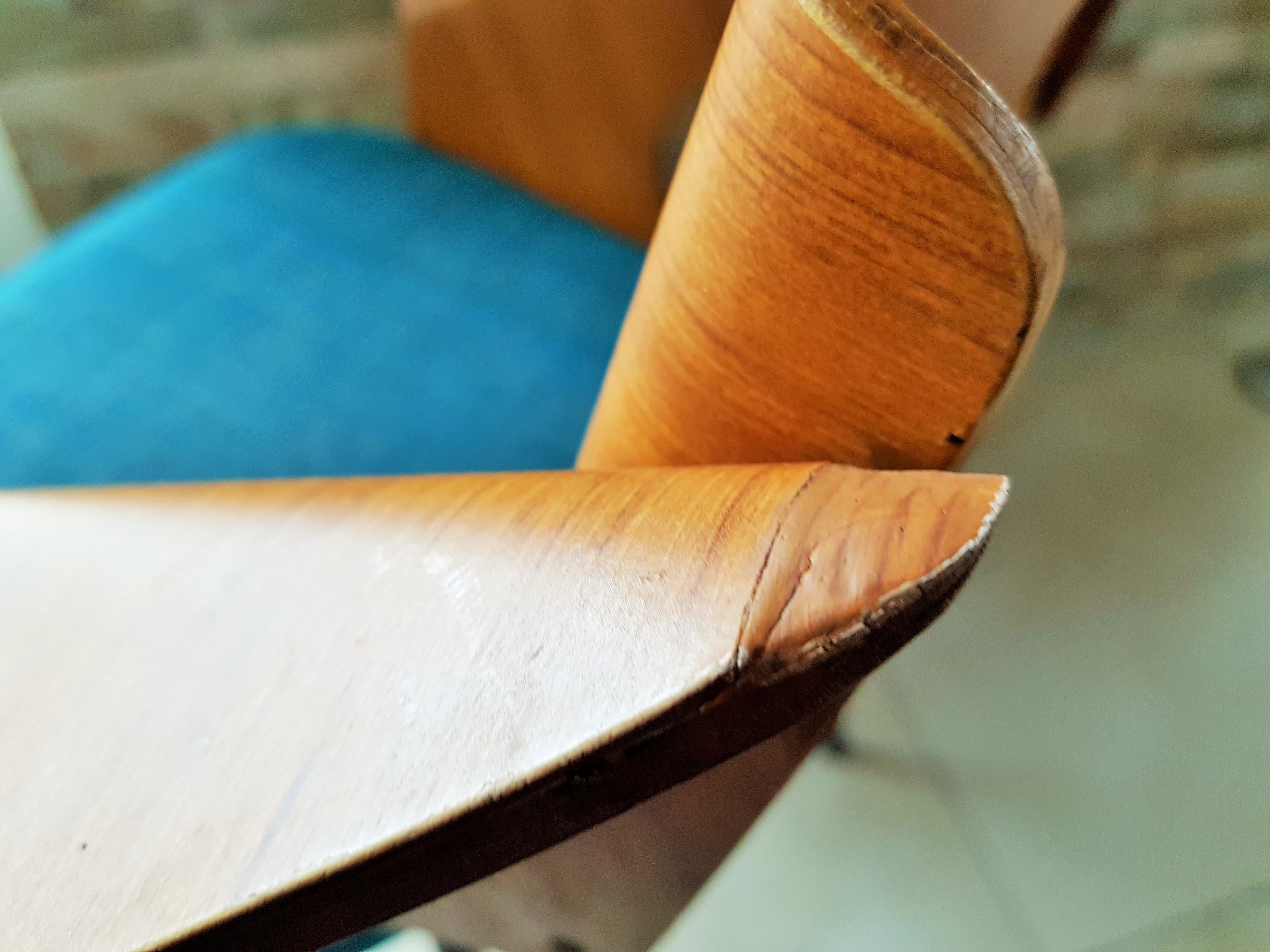 Paire de chaises en bois cintré du milieu du siècle Carlo Ratti pour Legni Curvi, Italie, années 1950 en vente 8