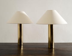 Pair of Mid Century Bergboms "B-09" Table / Bed Lamps in Brass, 1960s