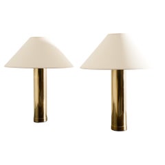 Pair of Mid Century Bergboms "B-09" Table / Bed Lamps in Brass, 1960s 