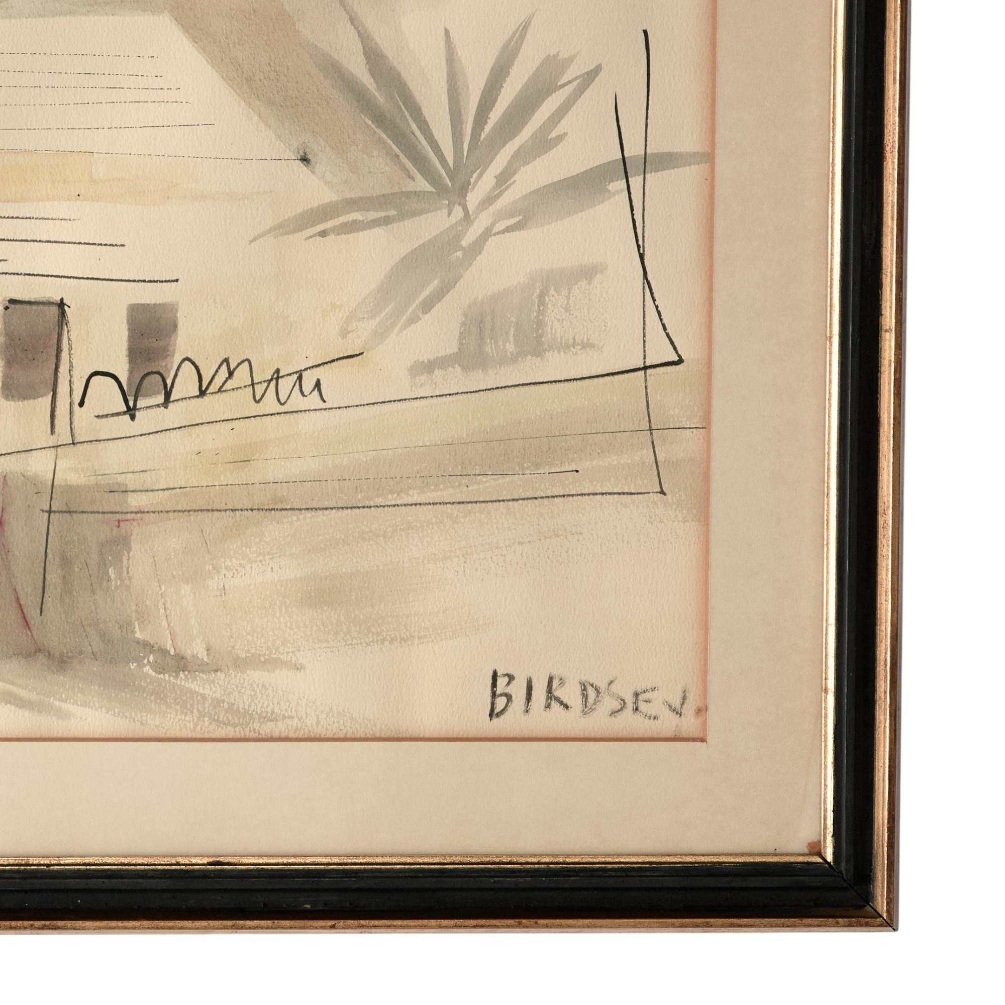 Pittura Coppia di acquerelli bermudiani di metà secolo di Alfred Birdsey in vendita