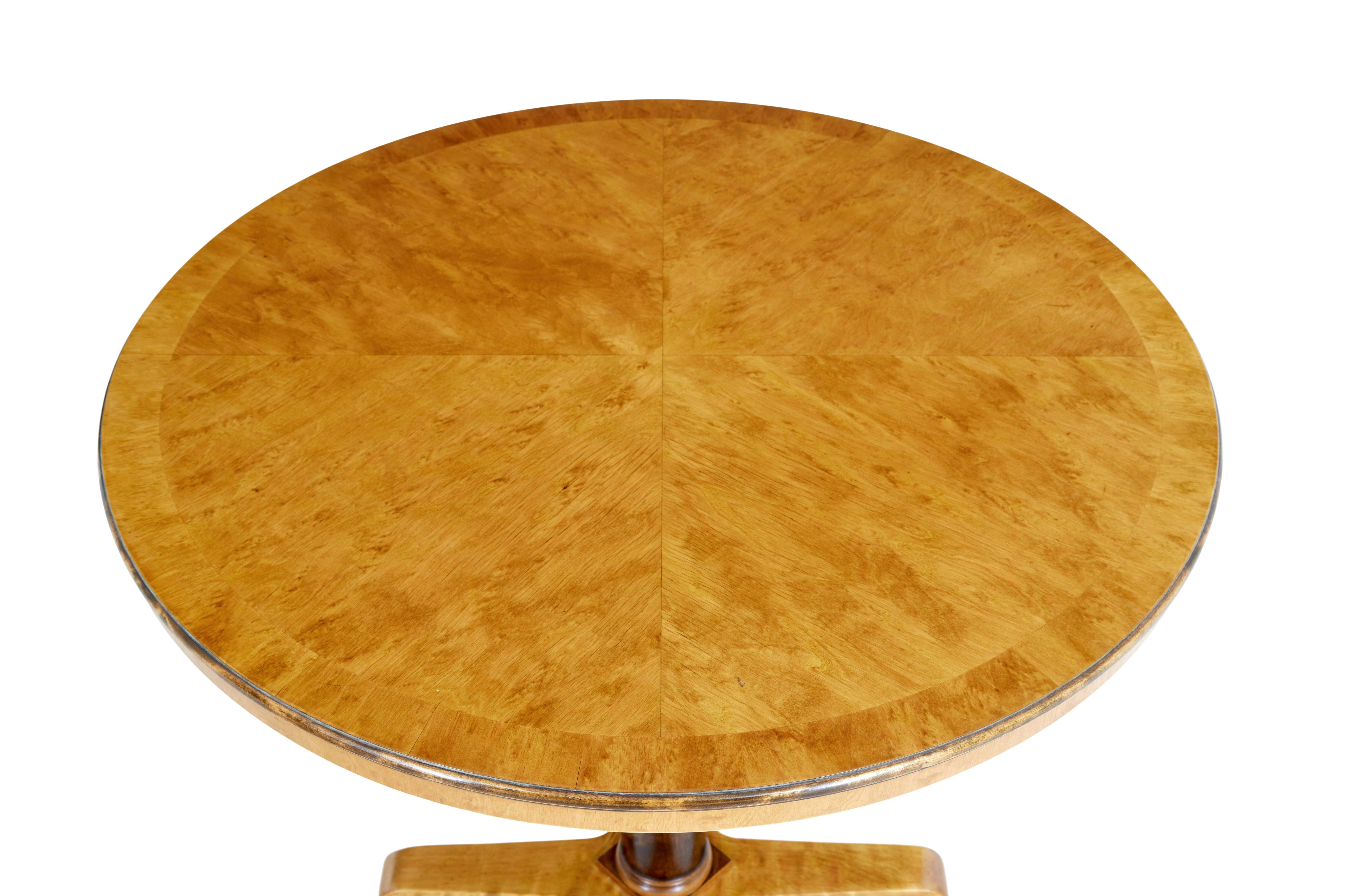 Art Deco Pair of mid century birch tables by Nordiska Kompaniet For Sale