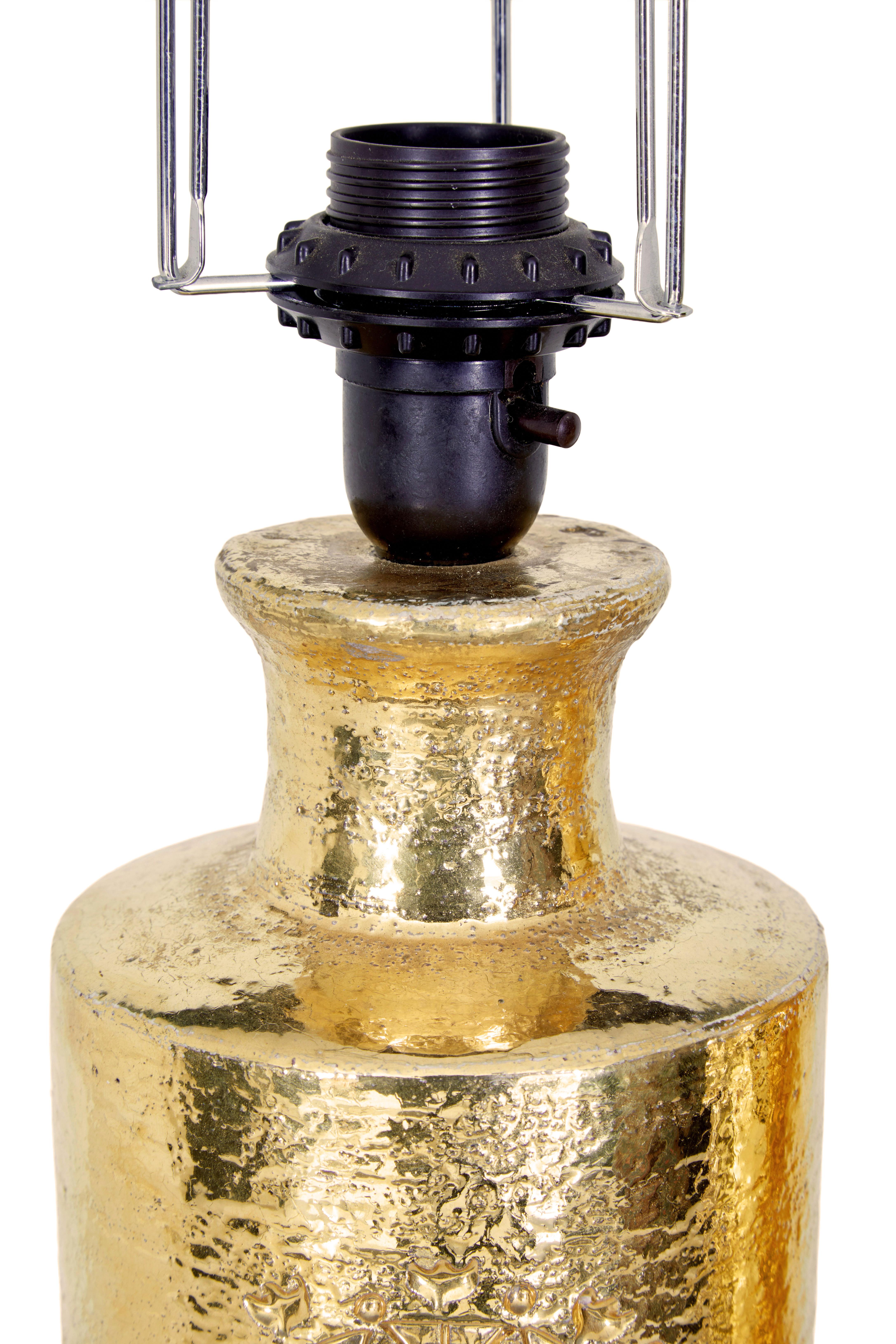 Mid-Century Modern Paire de lampes Bittosi dorées du milieu du siècle dernier pour Bergboms en vente