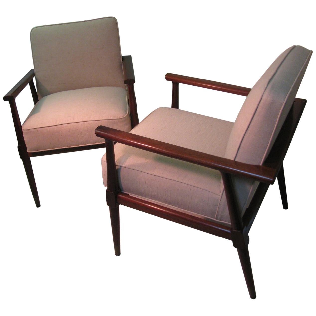 Curated visual reference: Restoring Mid Century Modern Armchairs Reference: Mid Century Modern Walnut Armchair With Brass Accents At 1Stdibs