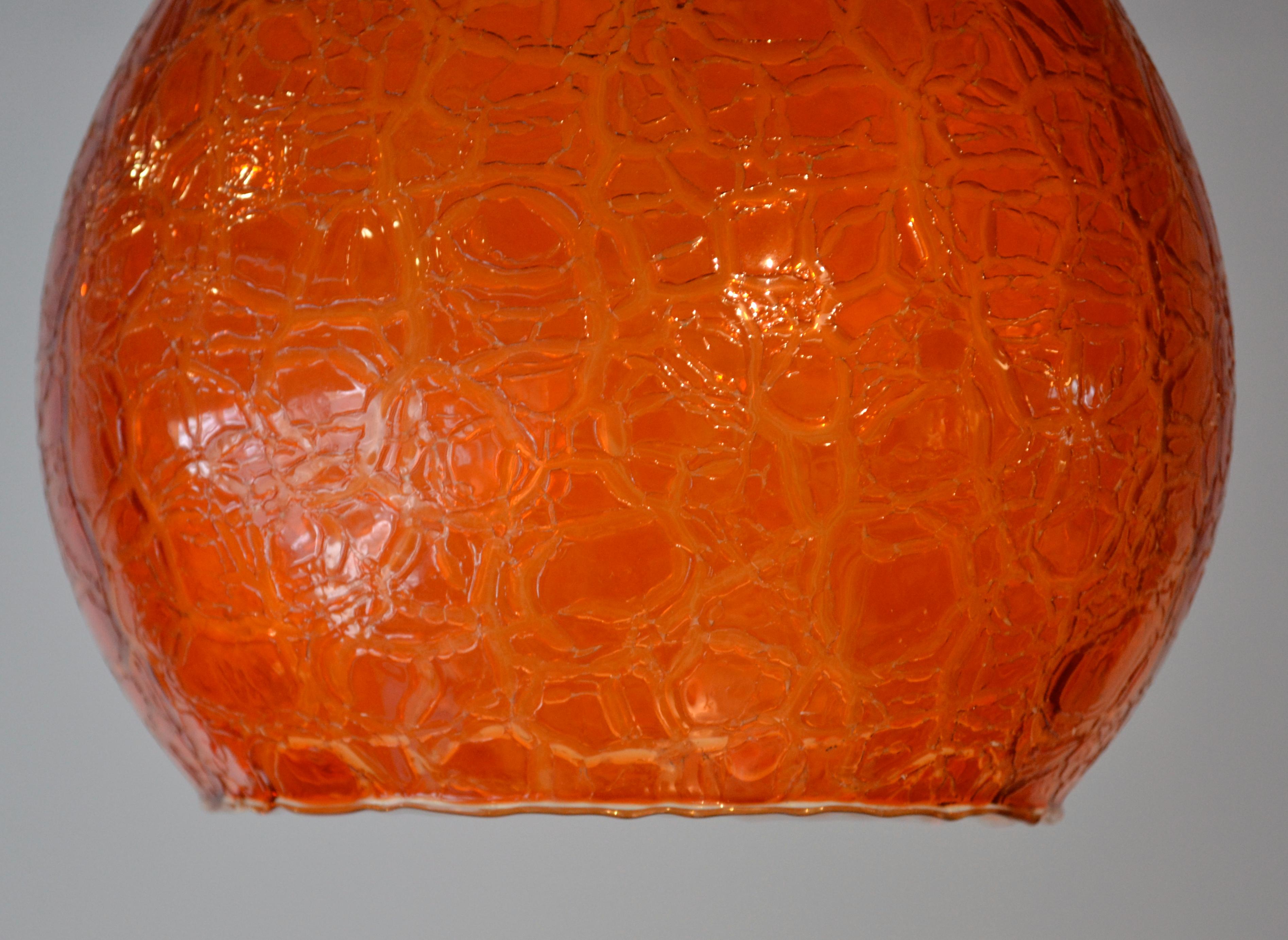 suspension verre orange