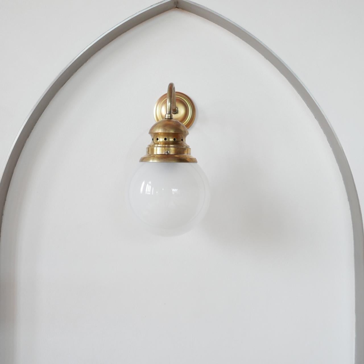 Pair of Mid-Century Brass and Glass Luigi Caccia Dominioni LP1 Wall Lights 2