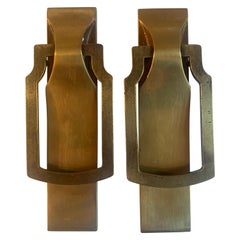 Pair of Midcentury Brass Cabinet or Door Pulls