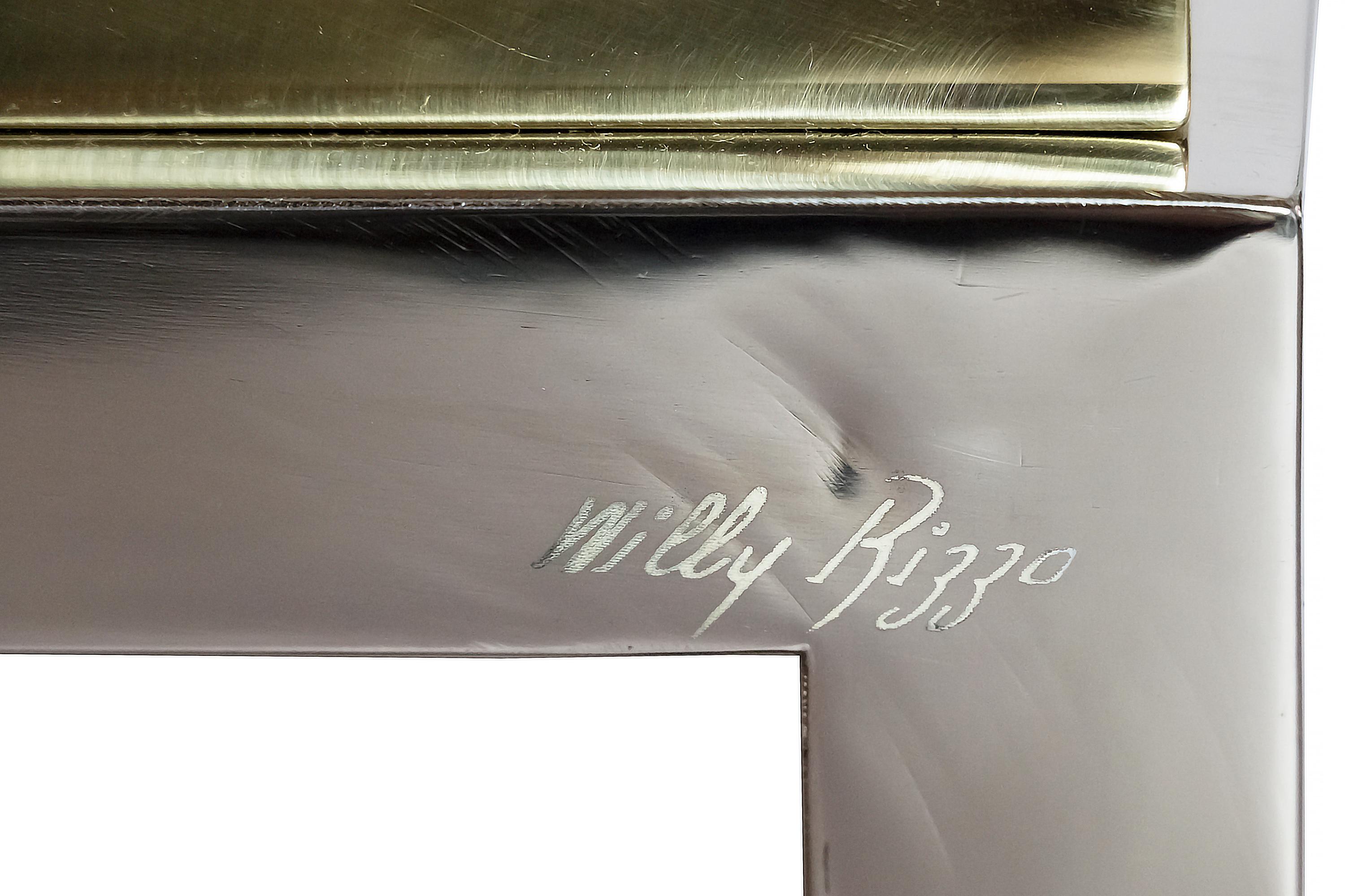 Beistelltische aus Messing, Chrom und Glas aus der Mitte des Jahrhunderts von Willy Rizzo, Paar (Italienisch) im Angebot