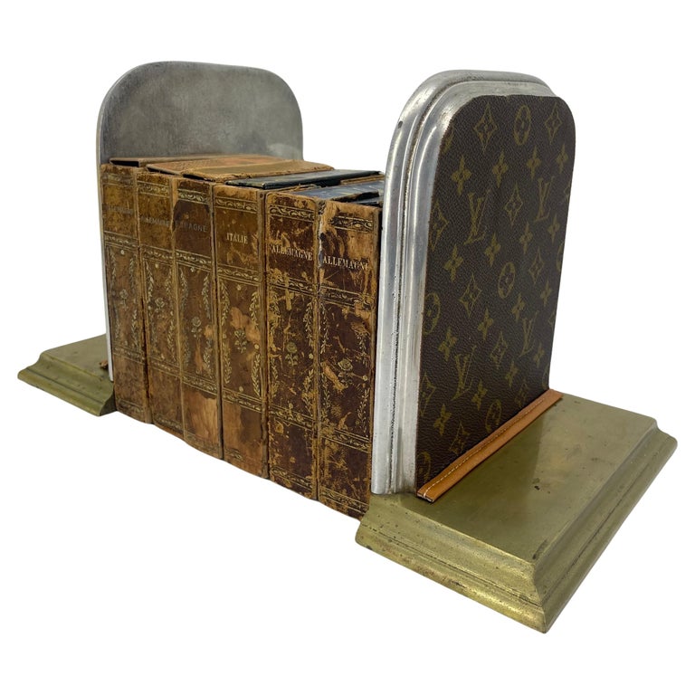 Pair of Roped Iron Benches Side Tables with Louis Vuitton Monogram Fabric  For Sale at 1stDibs