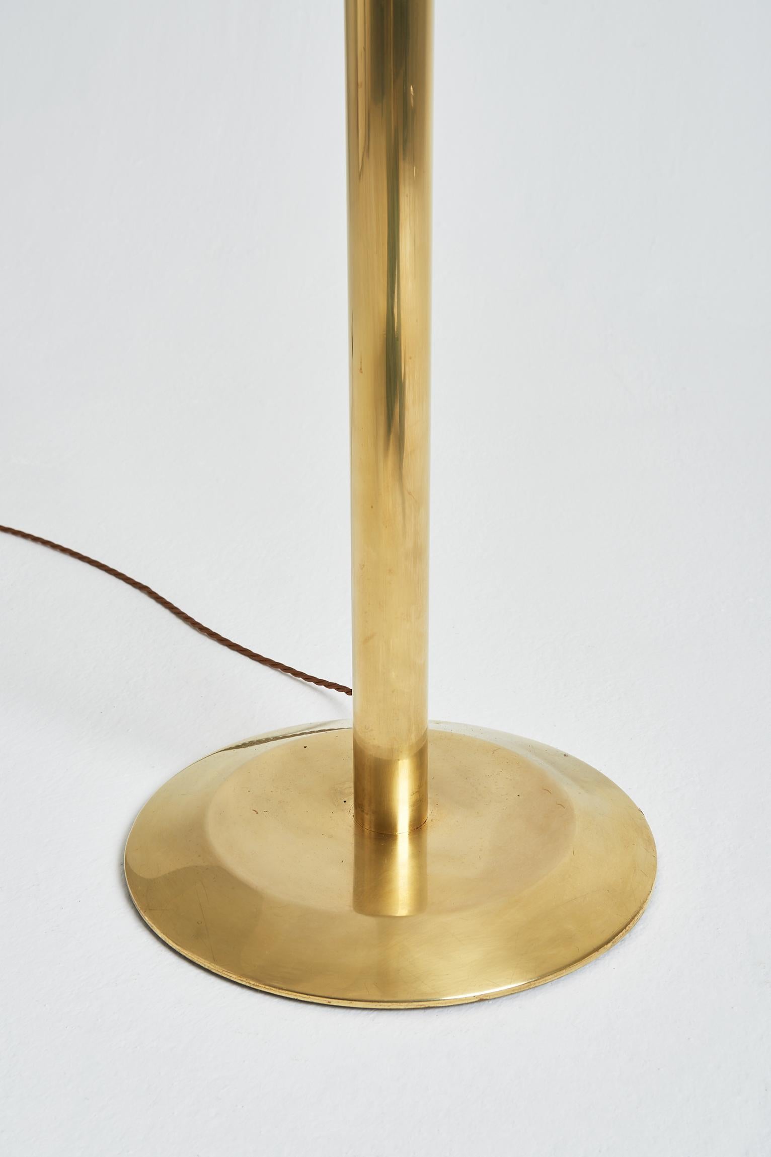 20th Century Pair of Mid-Century Brass Floor Lamps