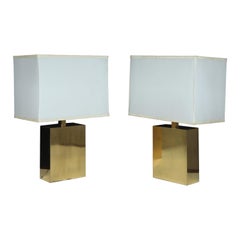 Pair of Midcentury Brass Lamps