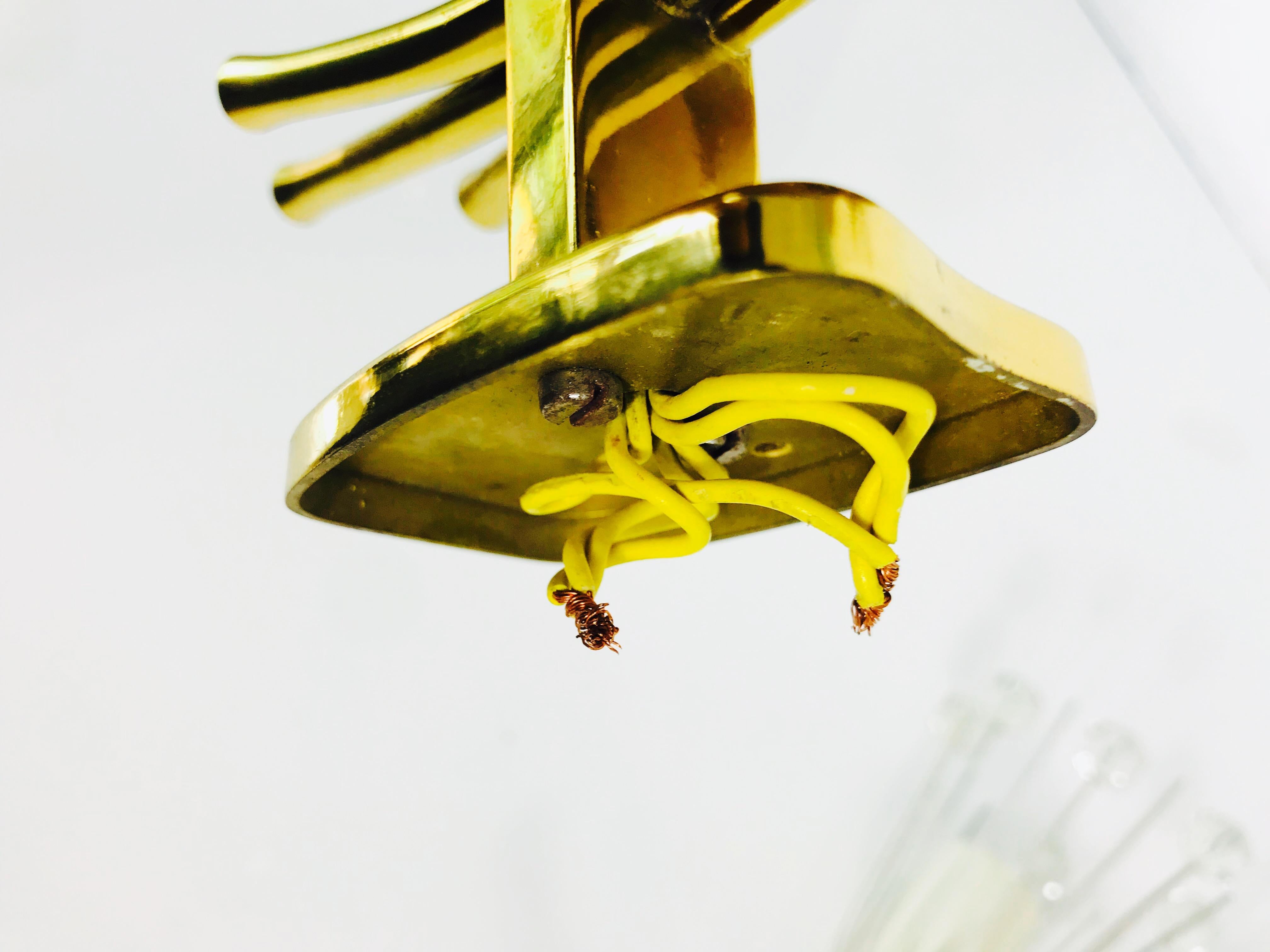 Mid-20th Century Pair of Midcentury Brass Sconces by Emil Stejnar for Rupert Nikoll, 1960s For Sale