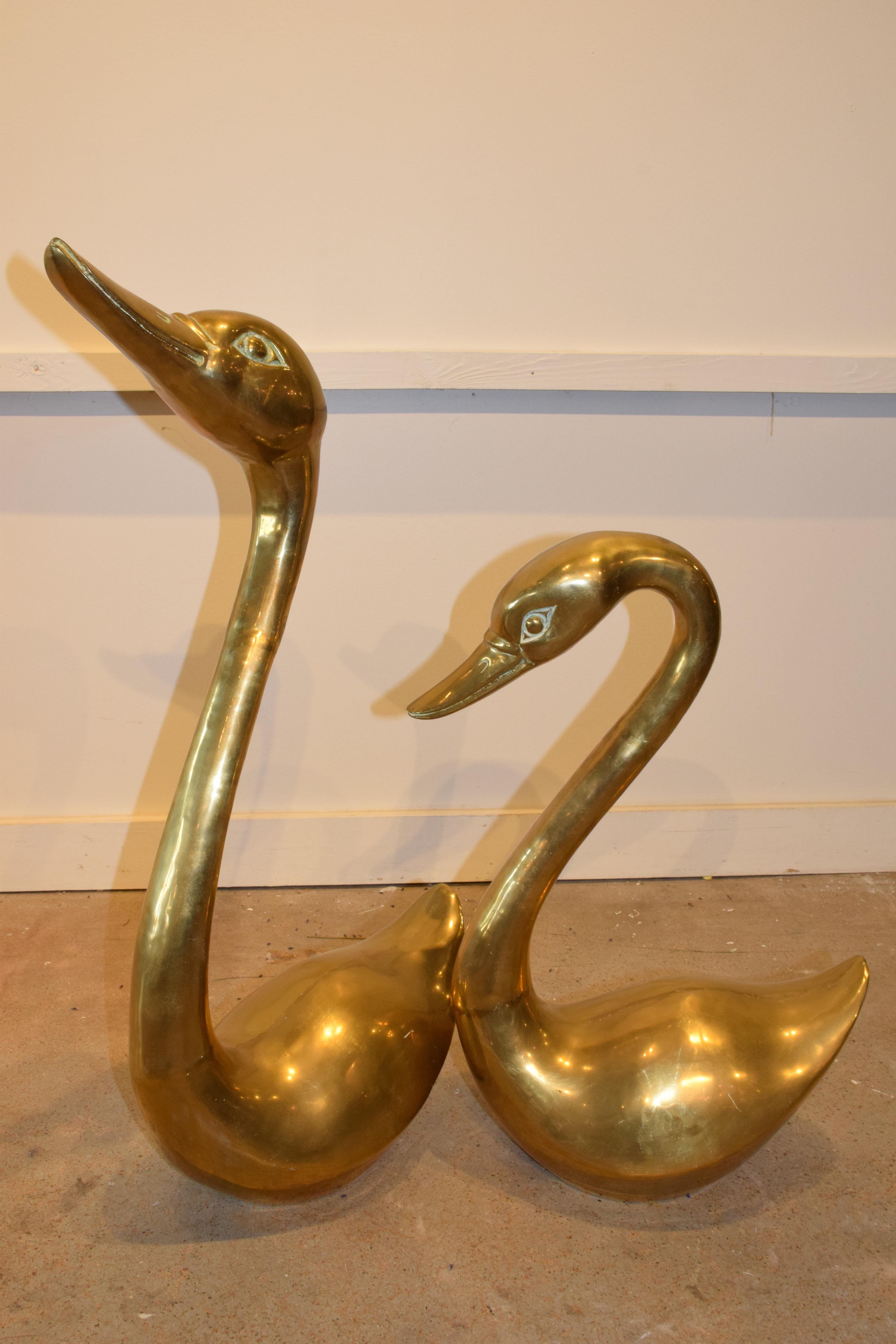 brass swan figurine