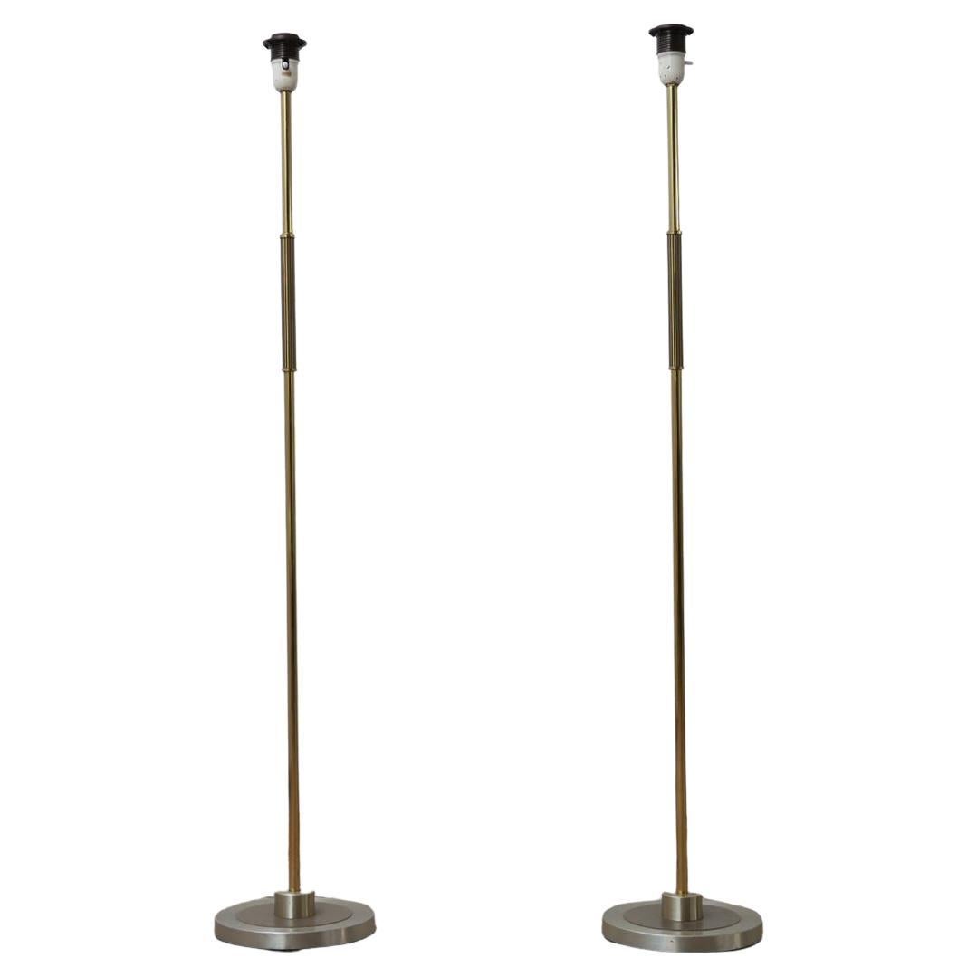 Pair of Mid-Century Brass Swedish Floor Lamps '2'