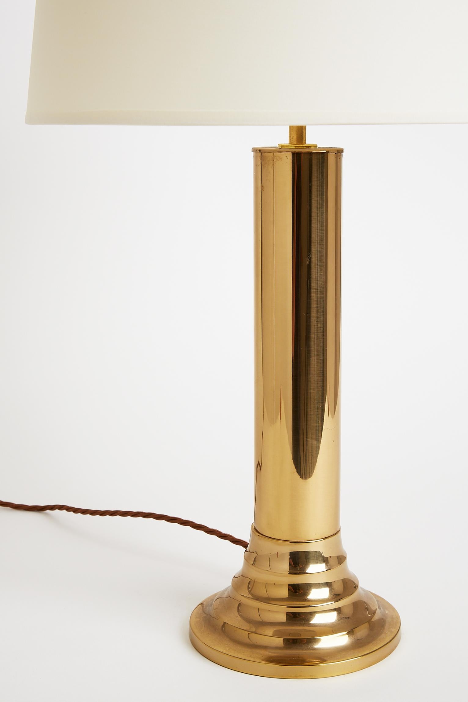 Pair of Midcentury Brass Table Lamps by Bergboms In Good Condition In London, GB