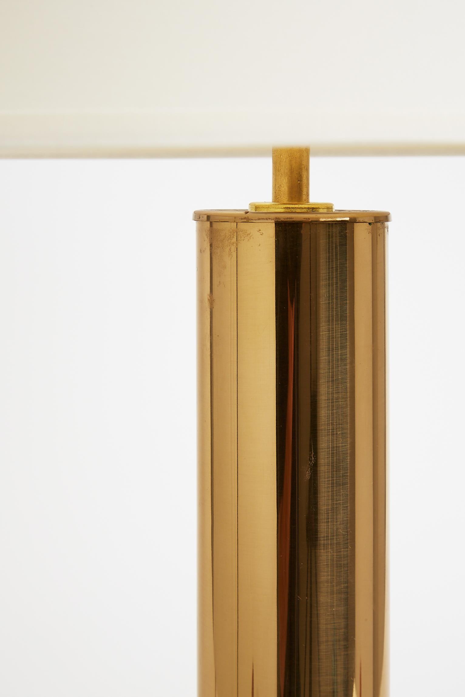 20th Century Pair of Midcentury Brass Table Lamps by Bergboms