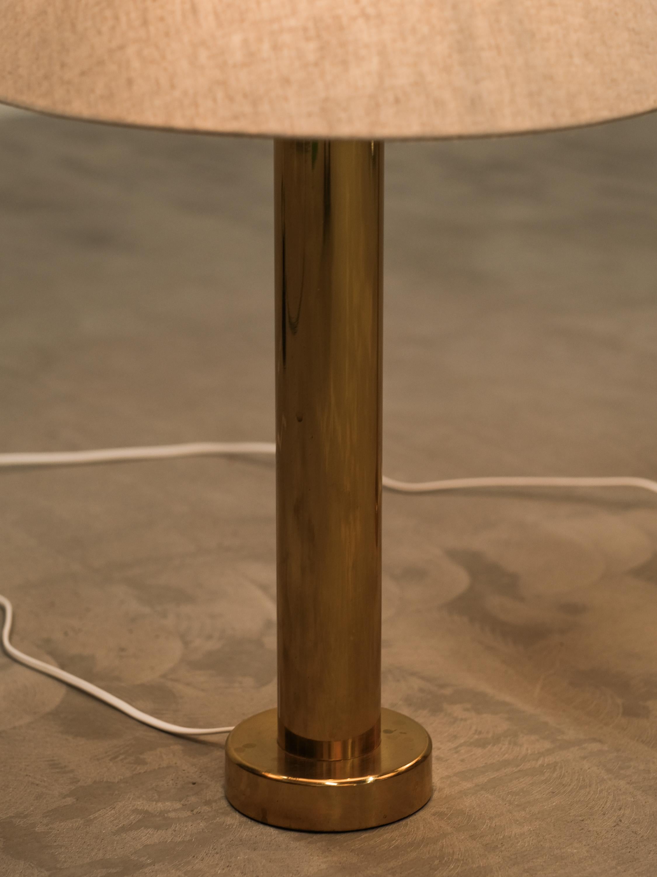 Pair of Mid-Century Brass Table Lamps by Kosta Elarmatur, Sweden, 1960s For Sale 7