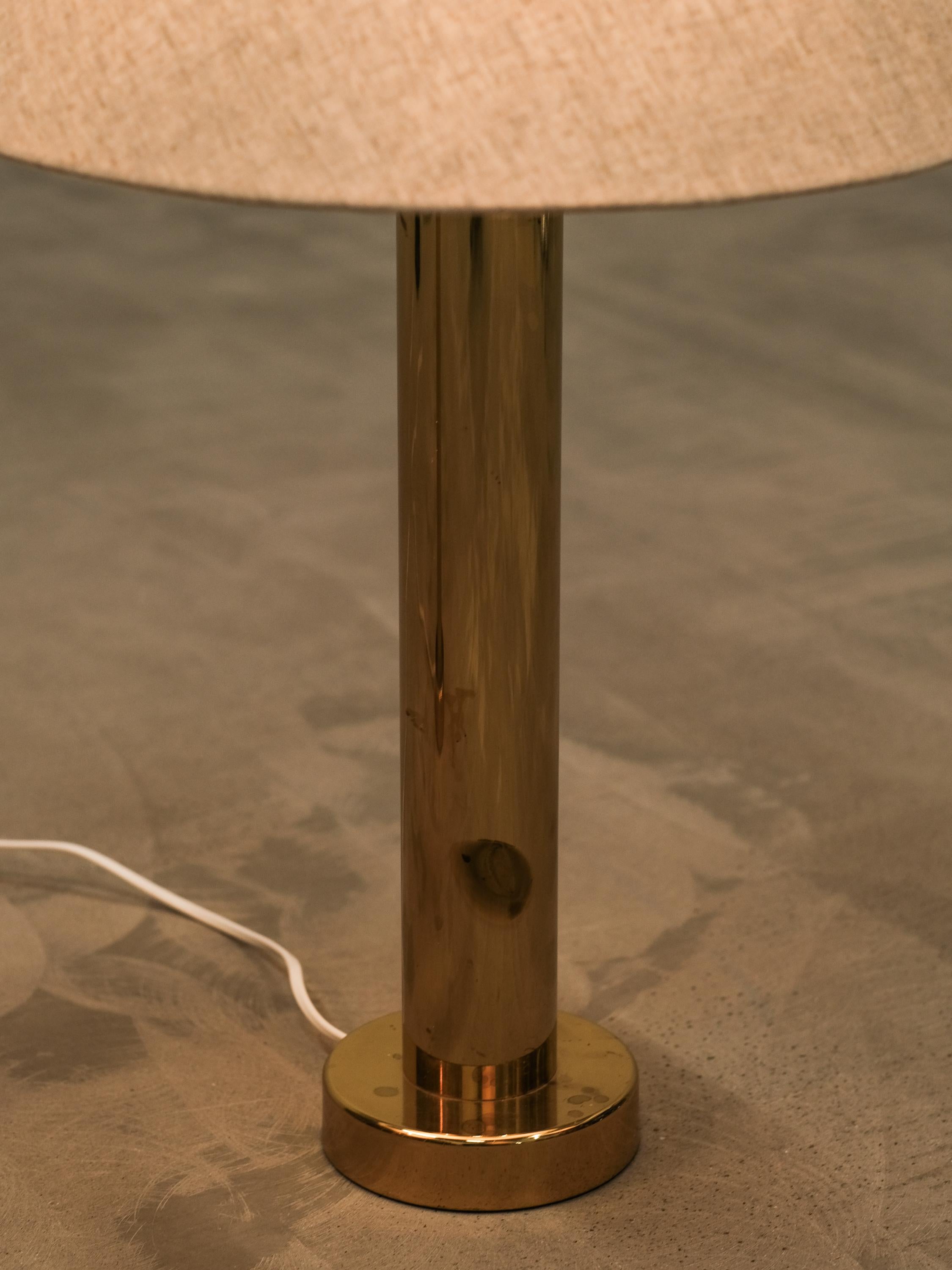 Pair of Mid-Century Brass Table Lamps by Kosta Elarmatur, Sweden, 1960s For Sale 8