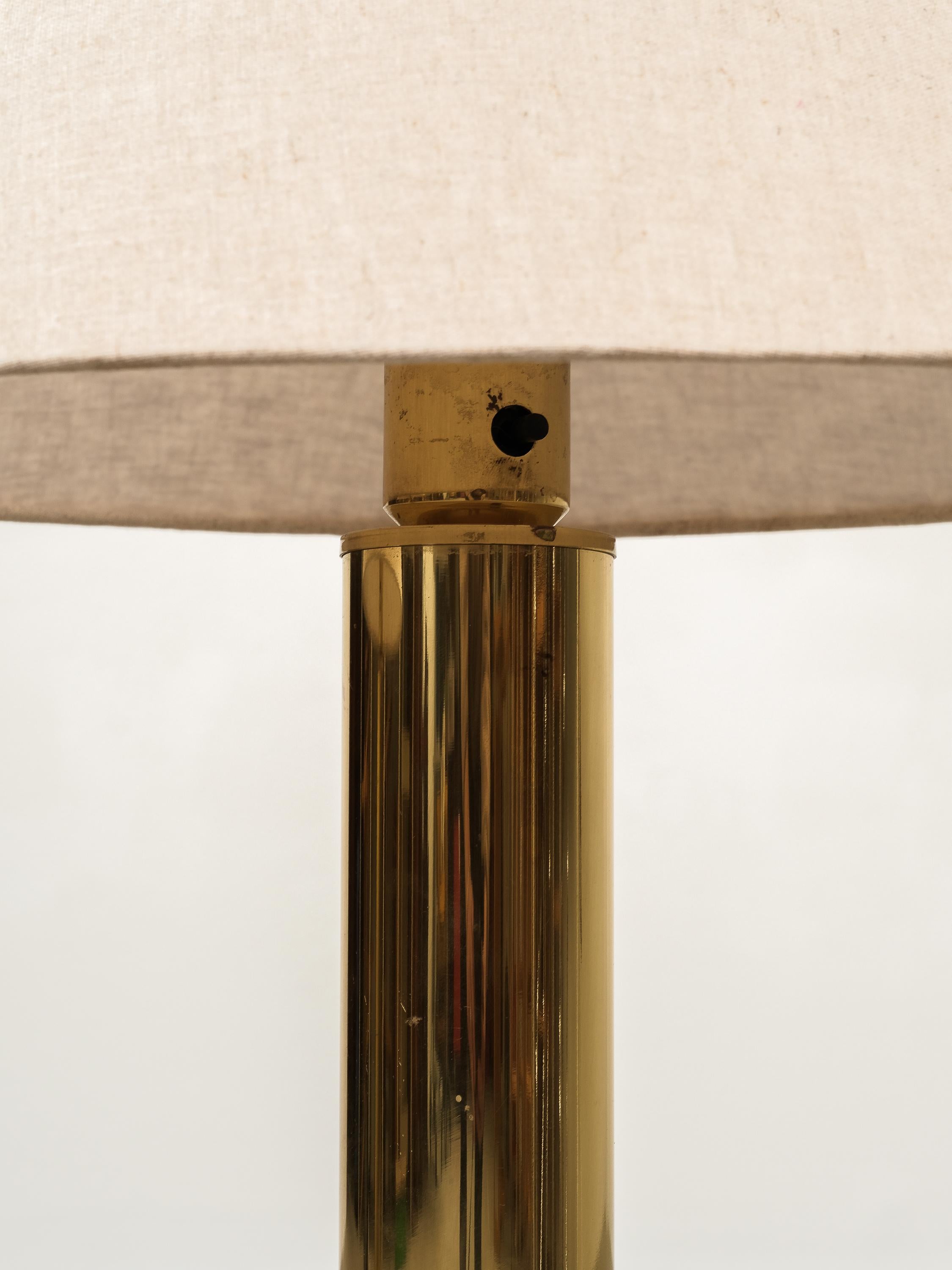 Pair of Mid-Century Brass Table Lamps by Kosta Elarmatur, Sweden, 1960s For Sale 3