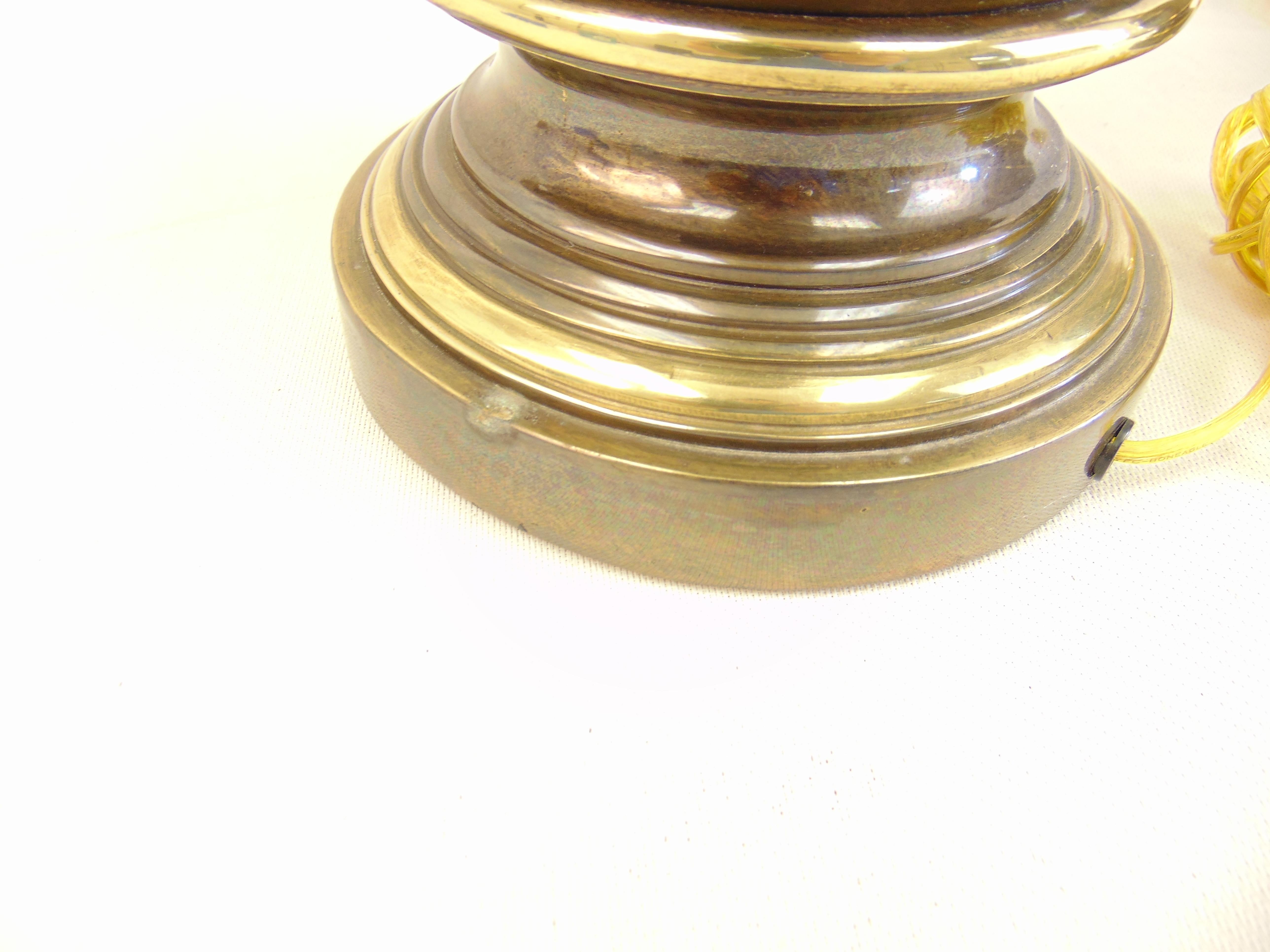 Pair of Midcentury Brass Table Lamps For Sale 5