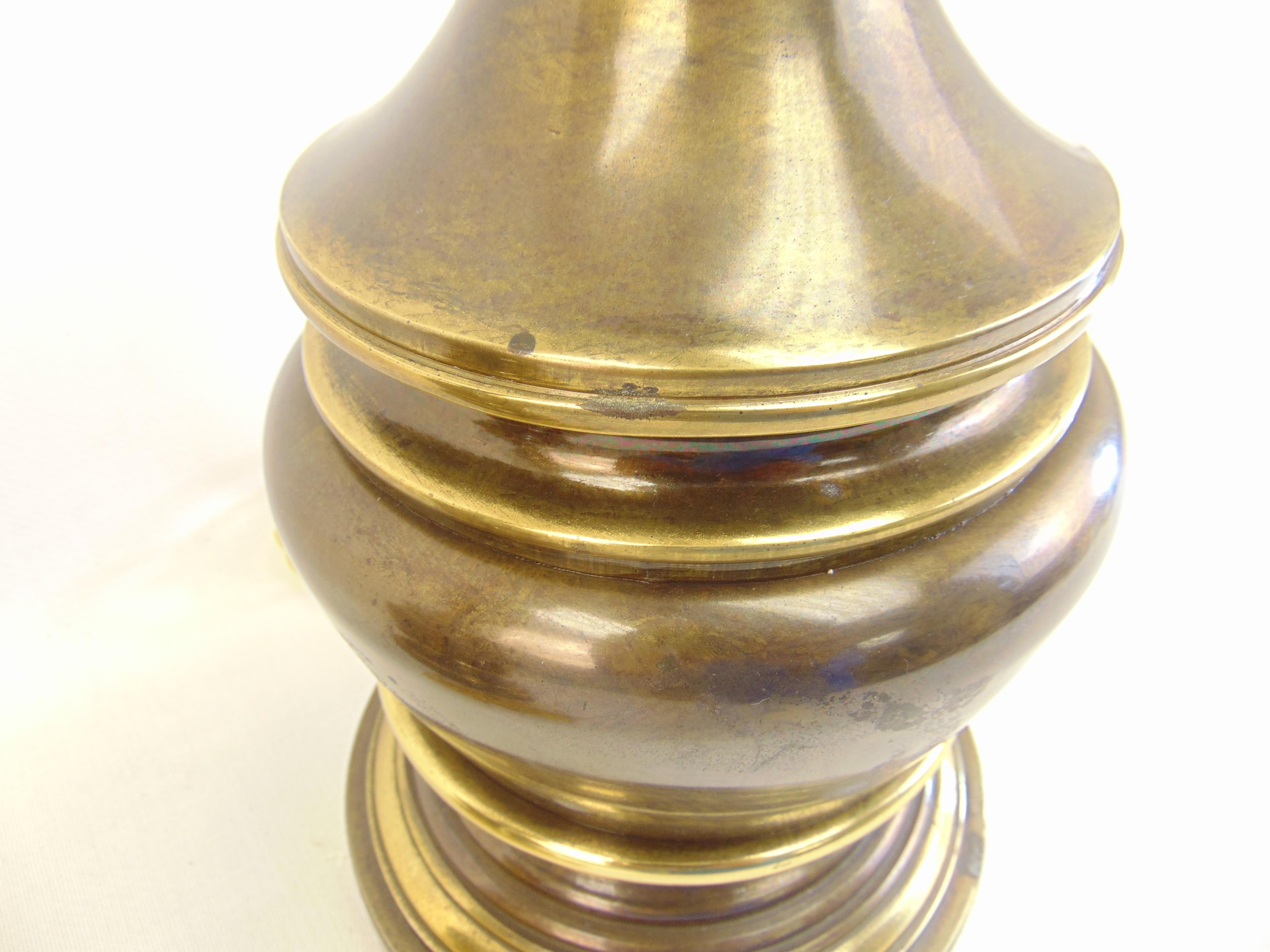 Pair of Midcentury Brass Table Lamps For Sale 6