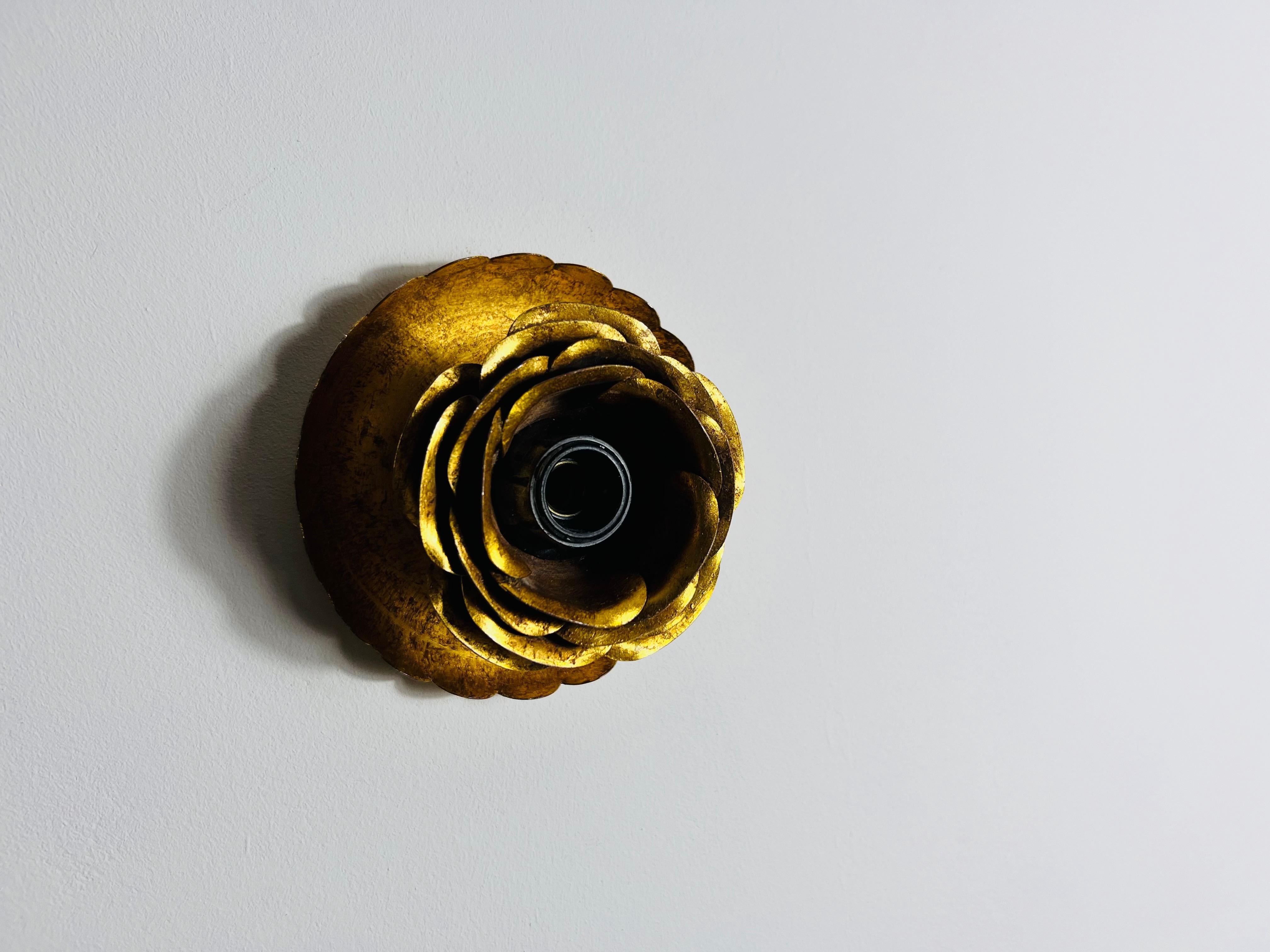 Pair of Mid-Century Brass Wall Lamps, Italy, 1960s For Sale 1