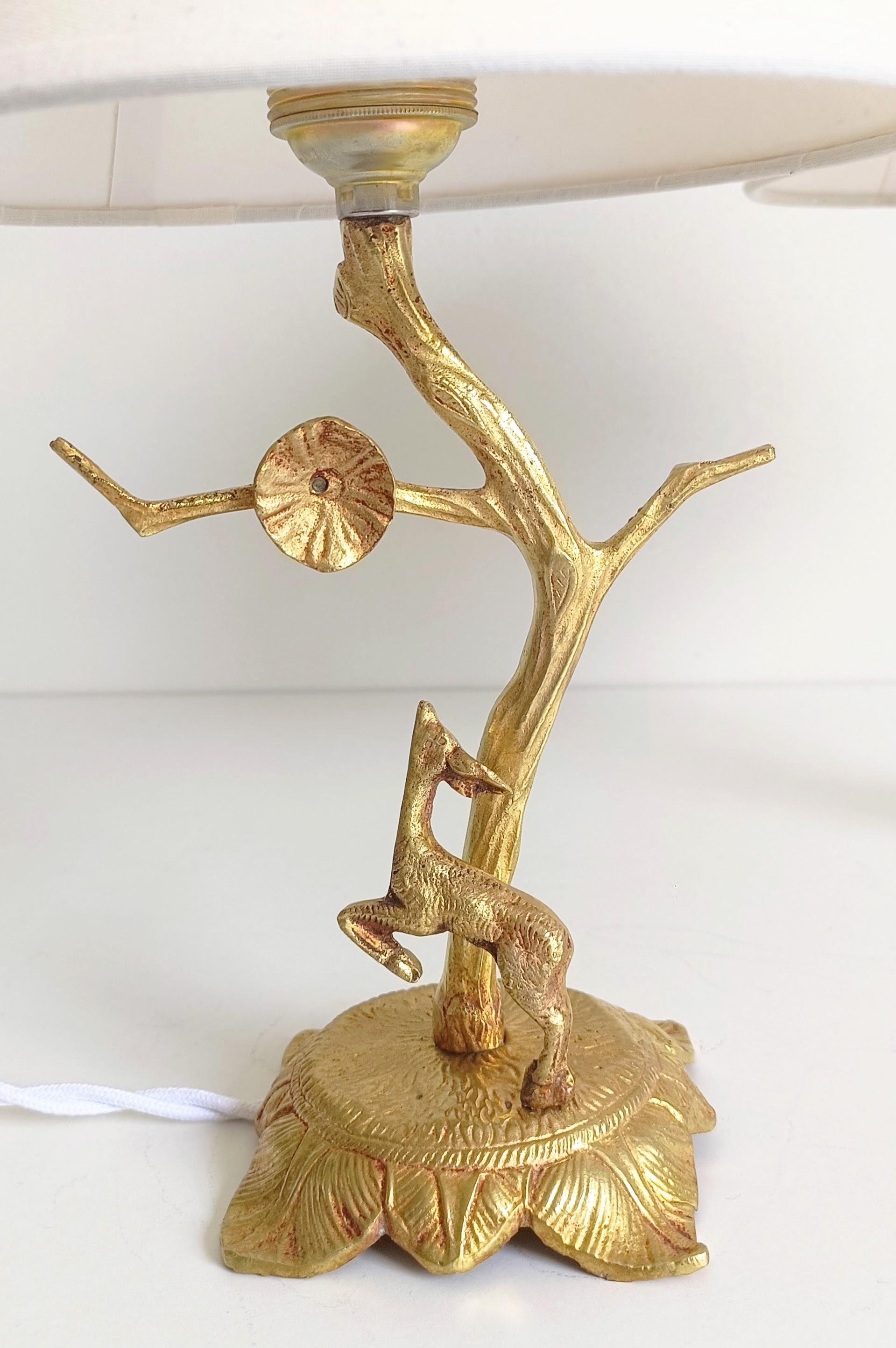 Mid-Century Pair of Small Bronze Table Lamps in Louis XVI Style, France, 1950s For Sale 1
