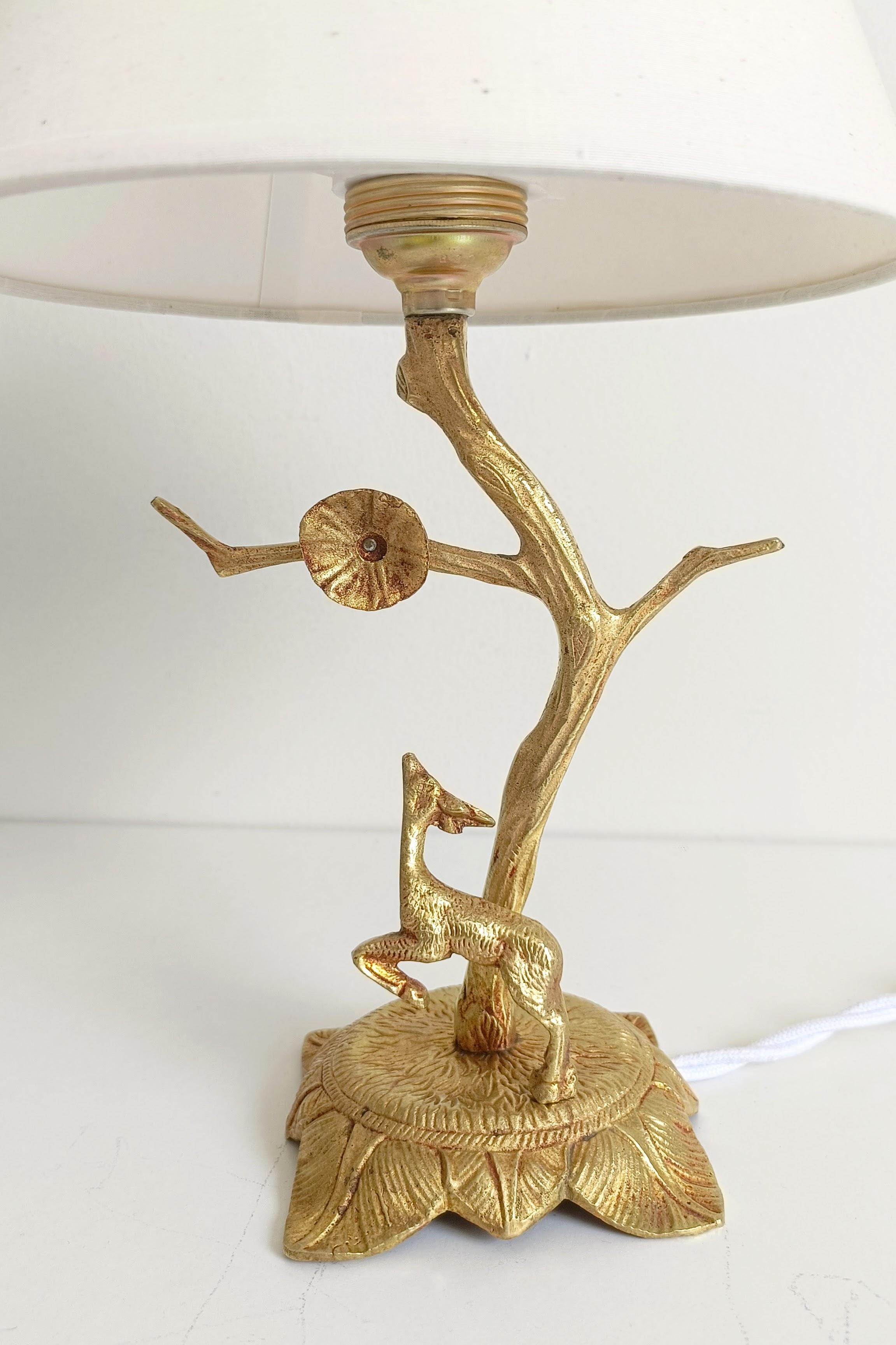 Mid-Century Pair of Small Bronze Table Lamps in Louis XVI Style, France, 1950s For Sale 2