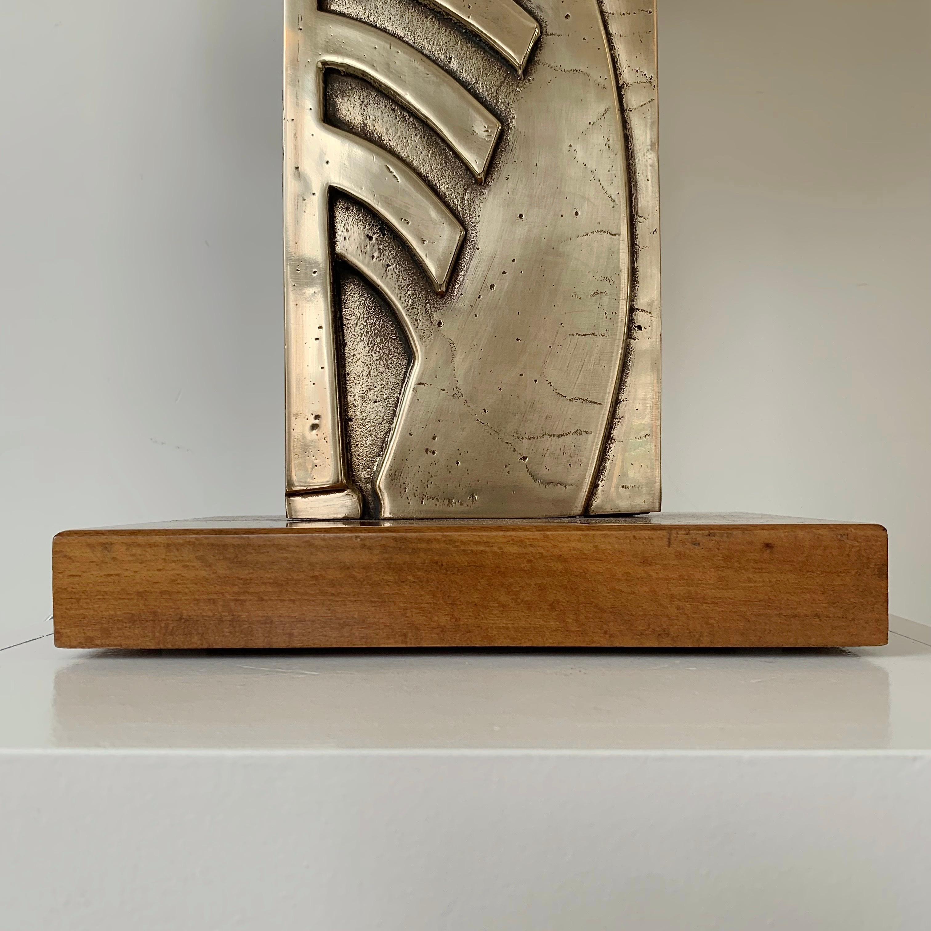 Bronze Paire de lampes de table en bronze du milieu du siècle, vers 1970, Italie en vente