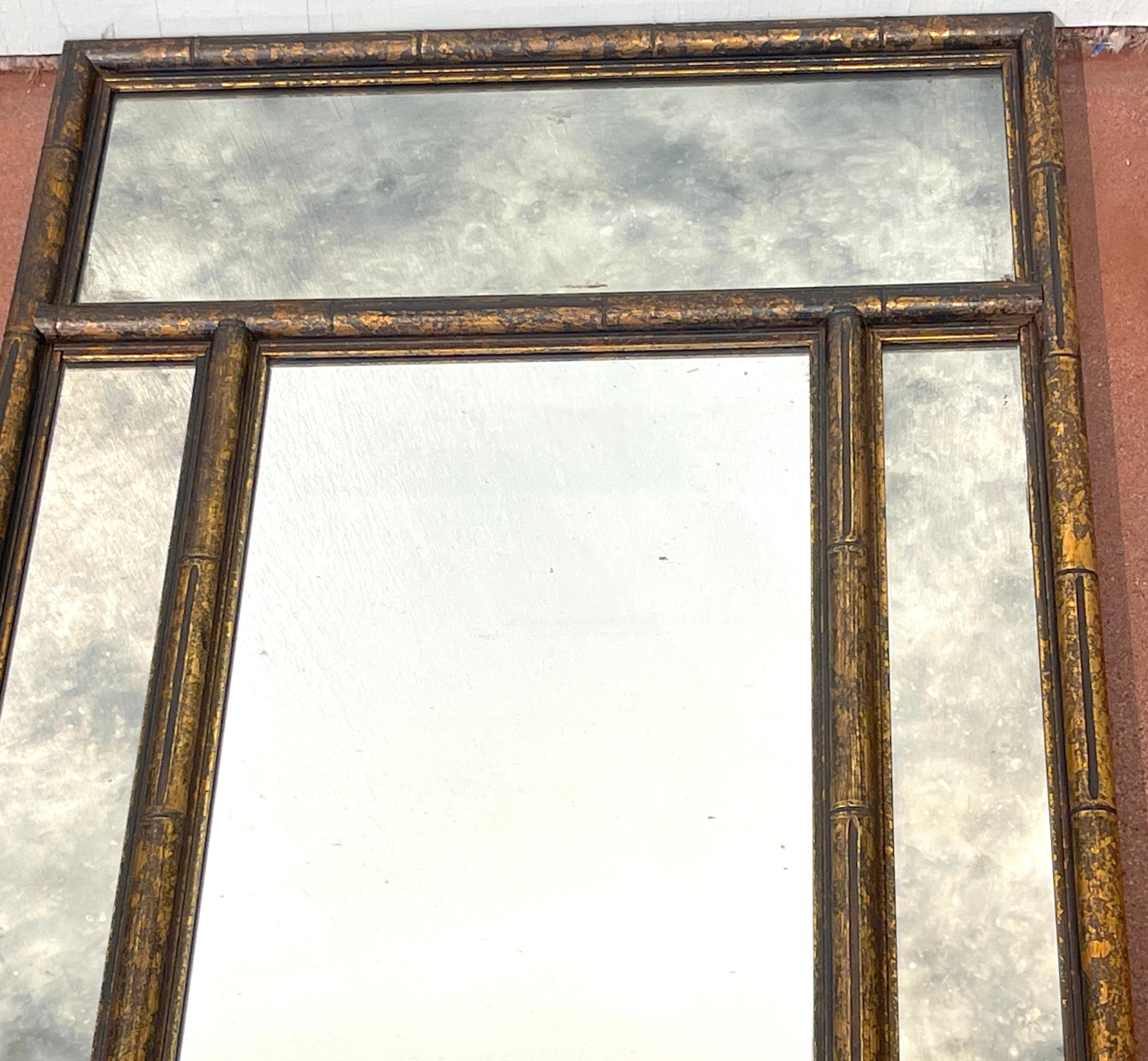 Pair of Mid Century Bronzed Trellis Mirrors 5