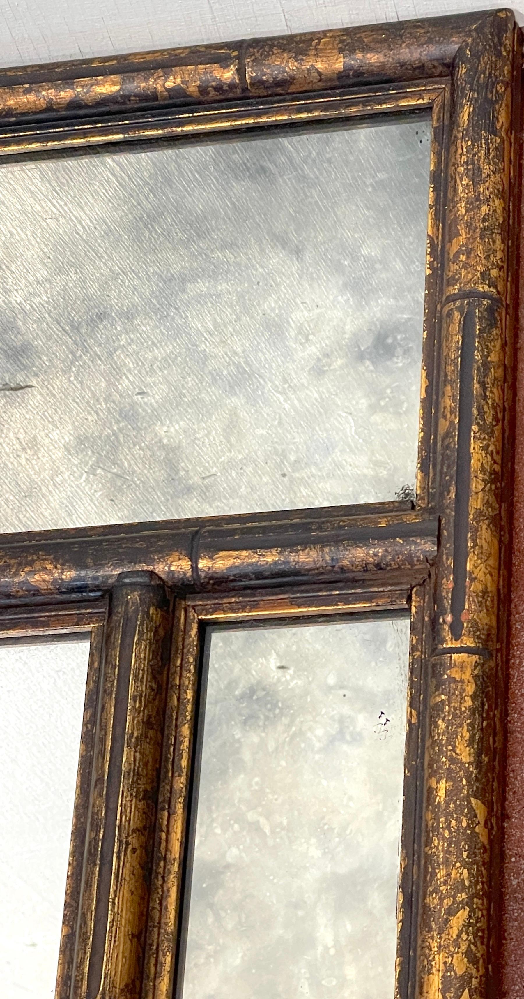 Pair of Mid Century Bronzed Trellis Mirrors 6