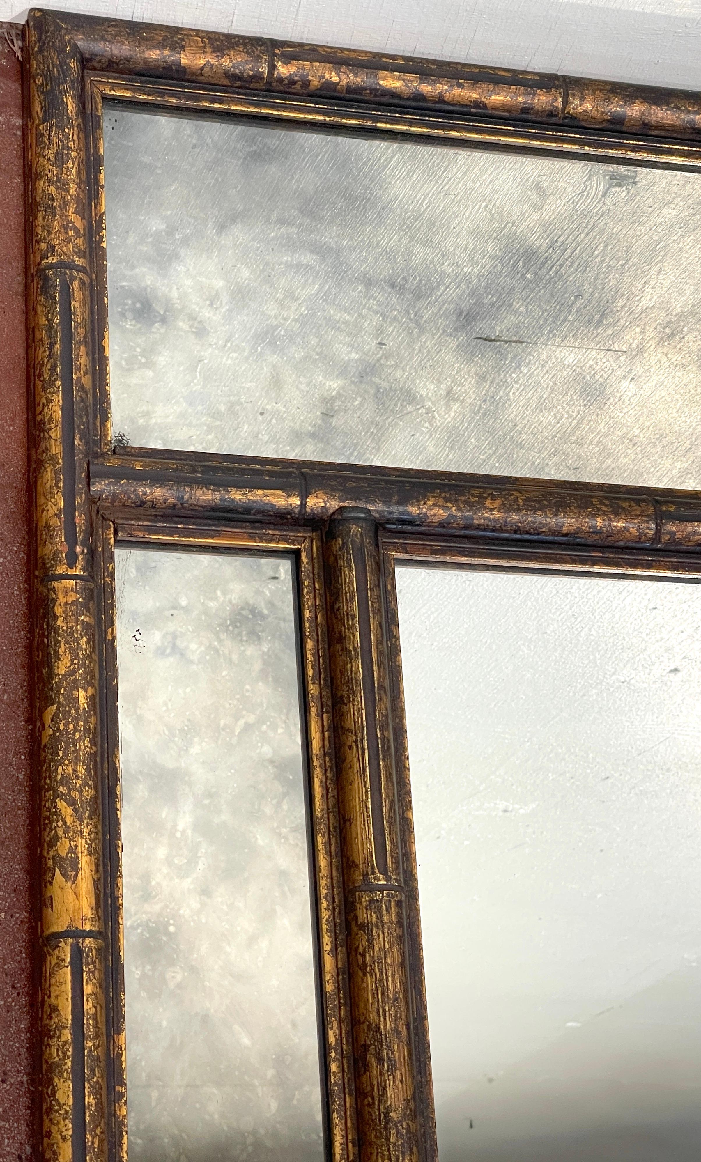 Pair of Mid Century Bronzed Trellis Mirrors 7