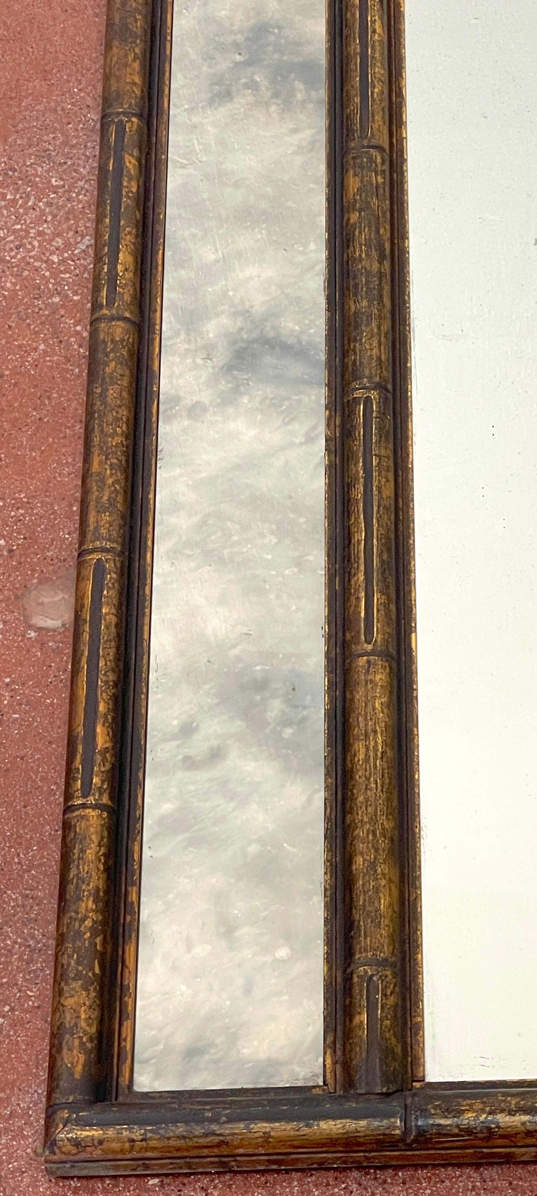 Pair of Mid Century Bronzed Trellis Mirrors 2