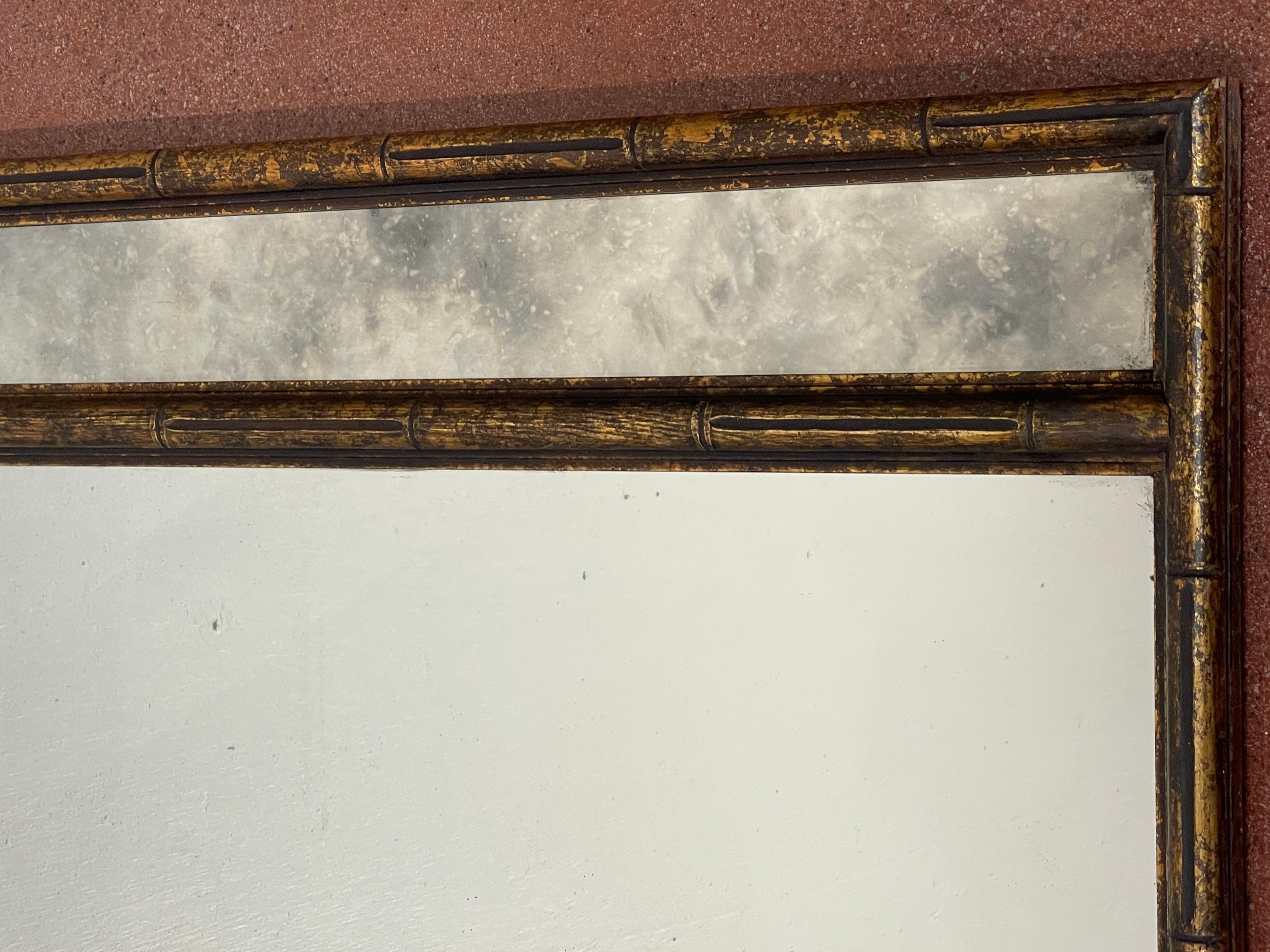 Pair of Mid Century Bronzed Trellis Mirrors 3