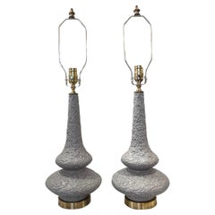 Pair of Mid-Century Brutalist Table Lamps