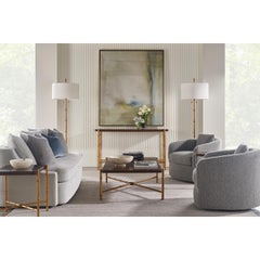 Pair of Mid Century Burl Top End Tables