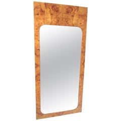 Paire de miroirs en bois de ronce du milieu du siècle par Lane