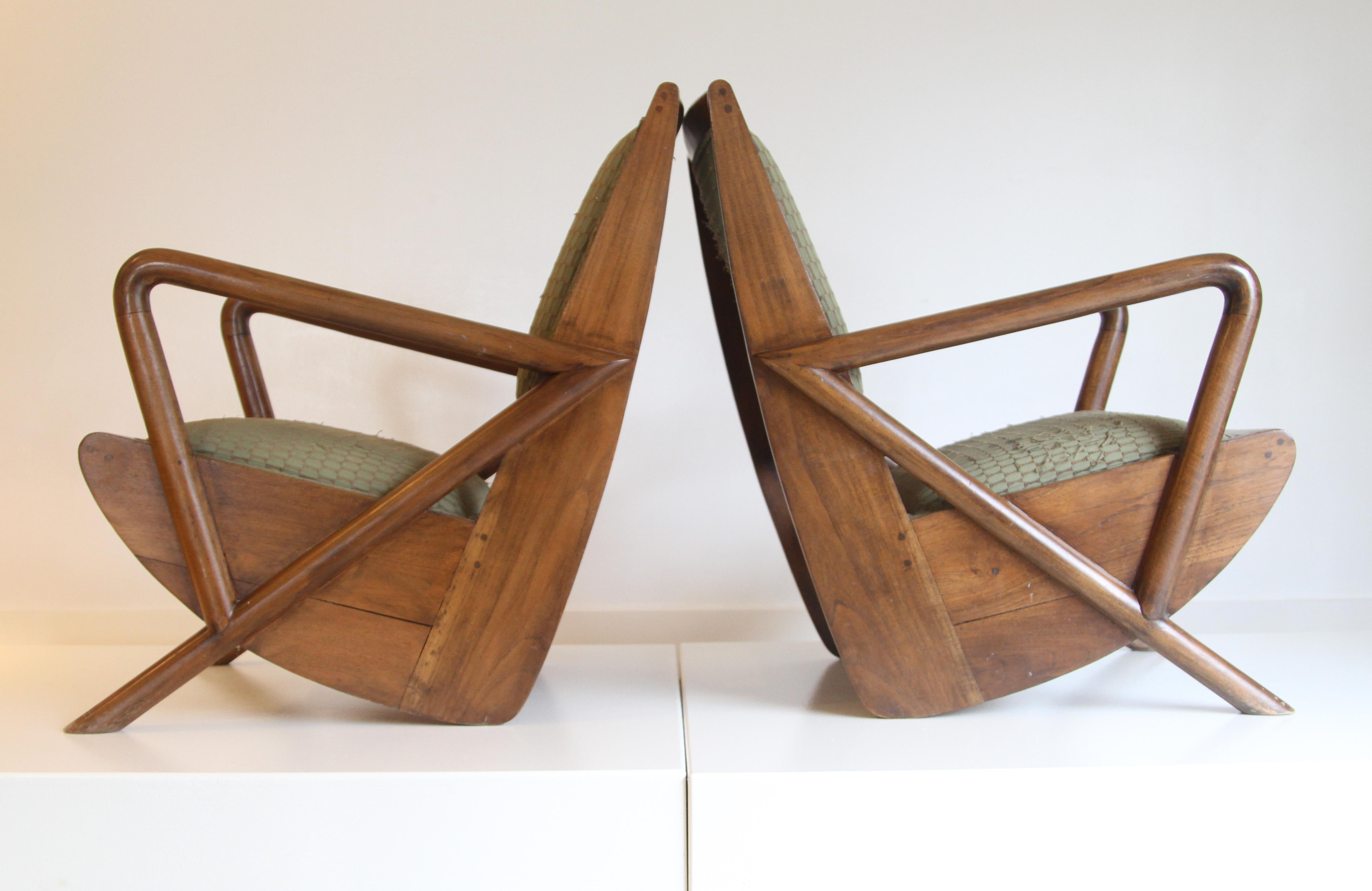 Pair of Midcentury Burma Bentwood Lounge Chairs 12