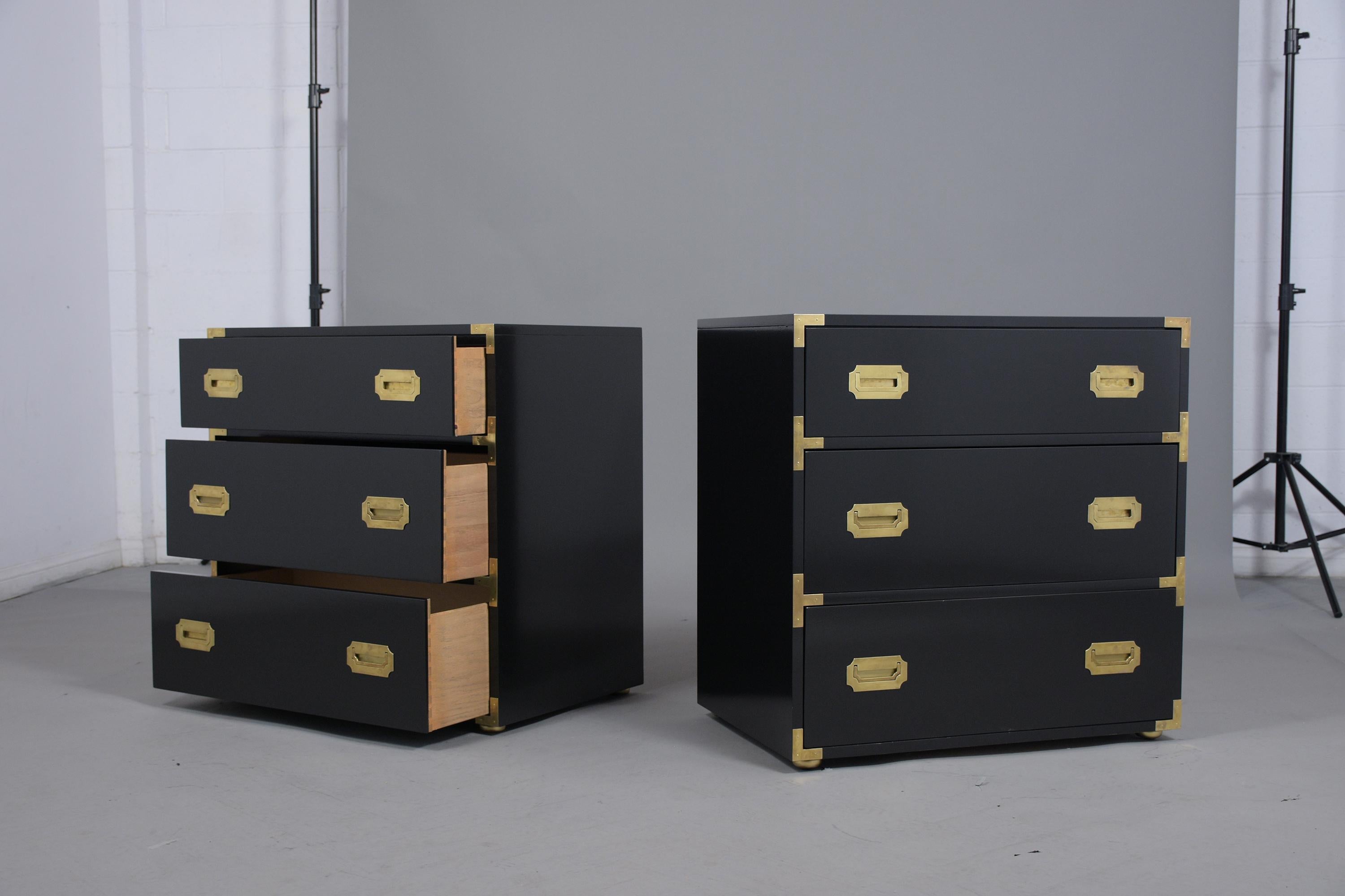 Pair of Campaign Chest of Drawers 1