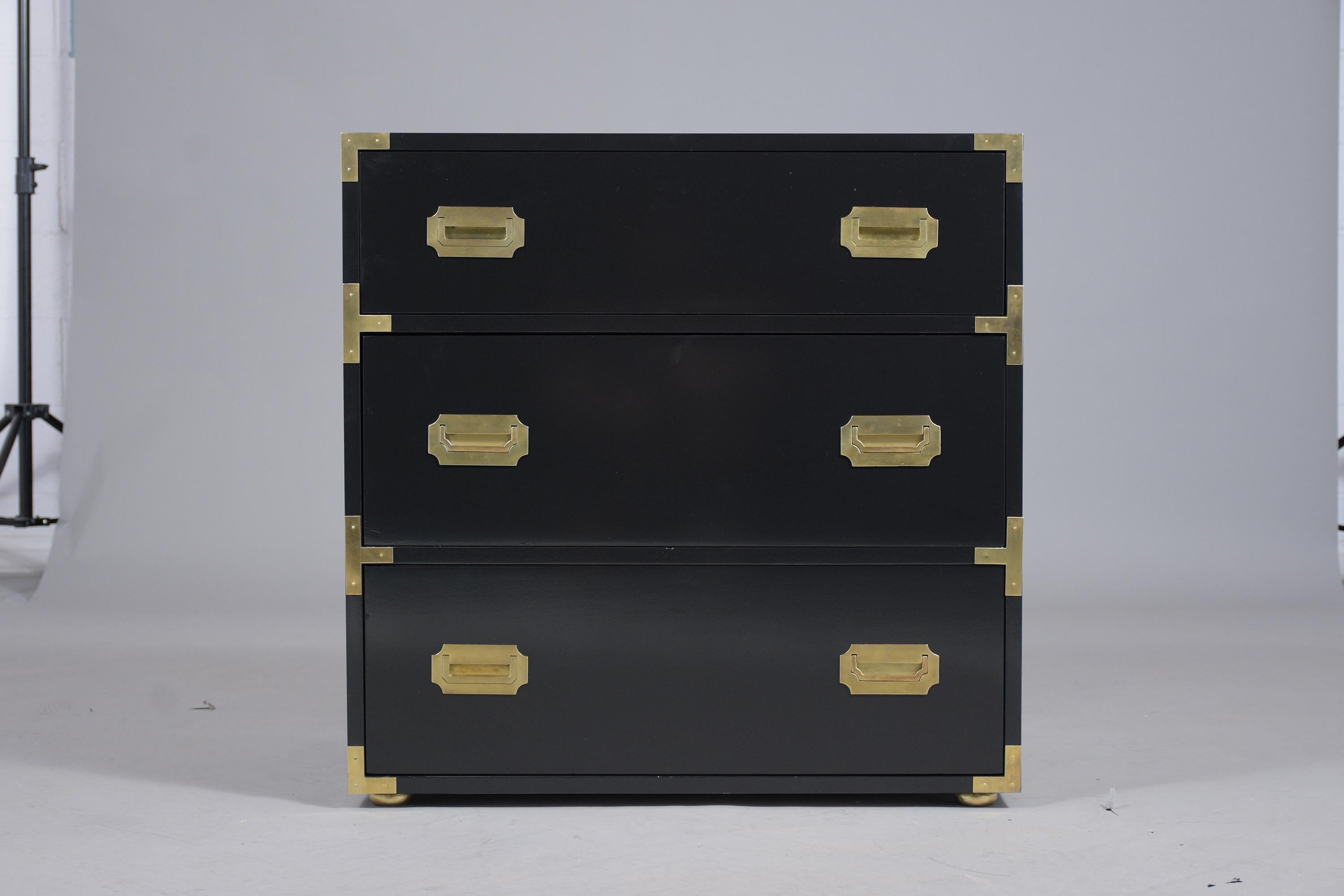 Mid-20th Century Pair of Campaign Chest of Drawers